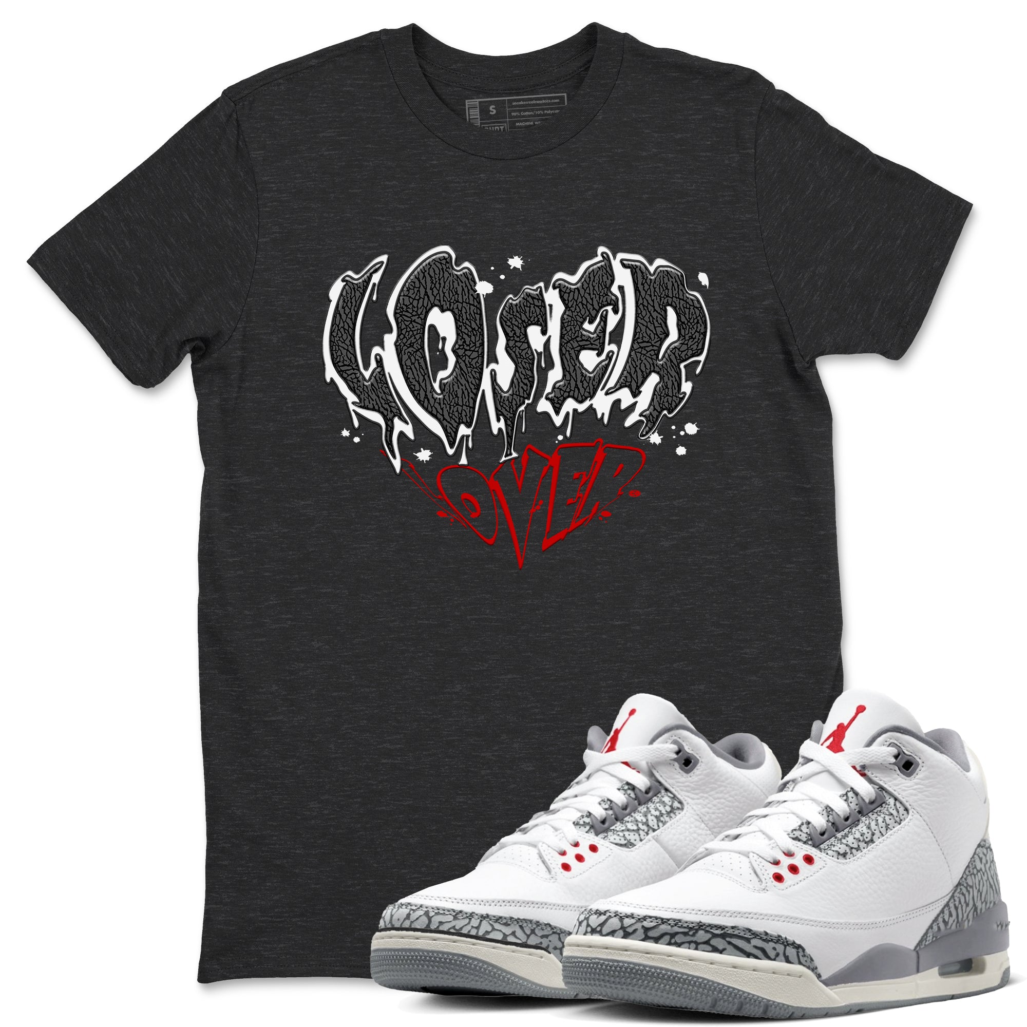 Melting Loser Lover snkmatch Tees - Air Jordan 3 Cement Grey