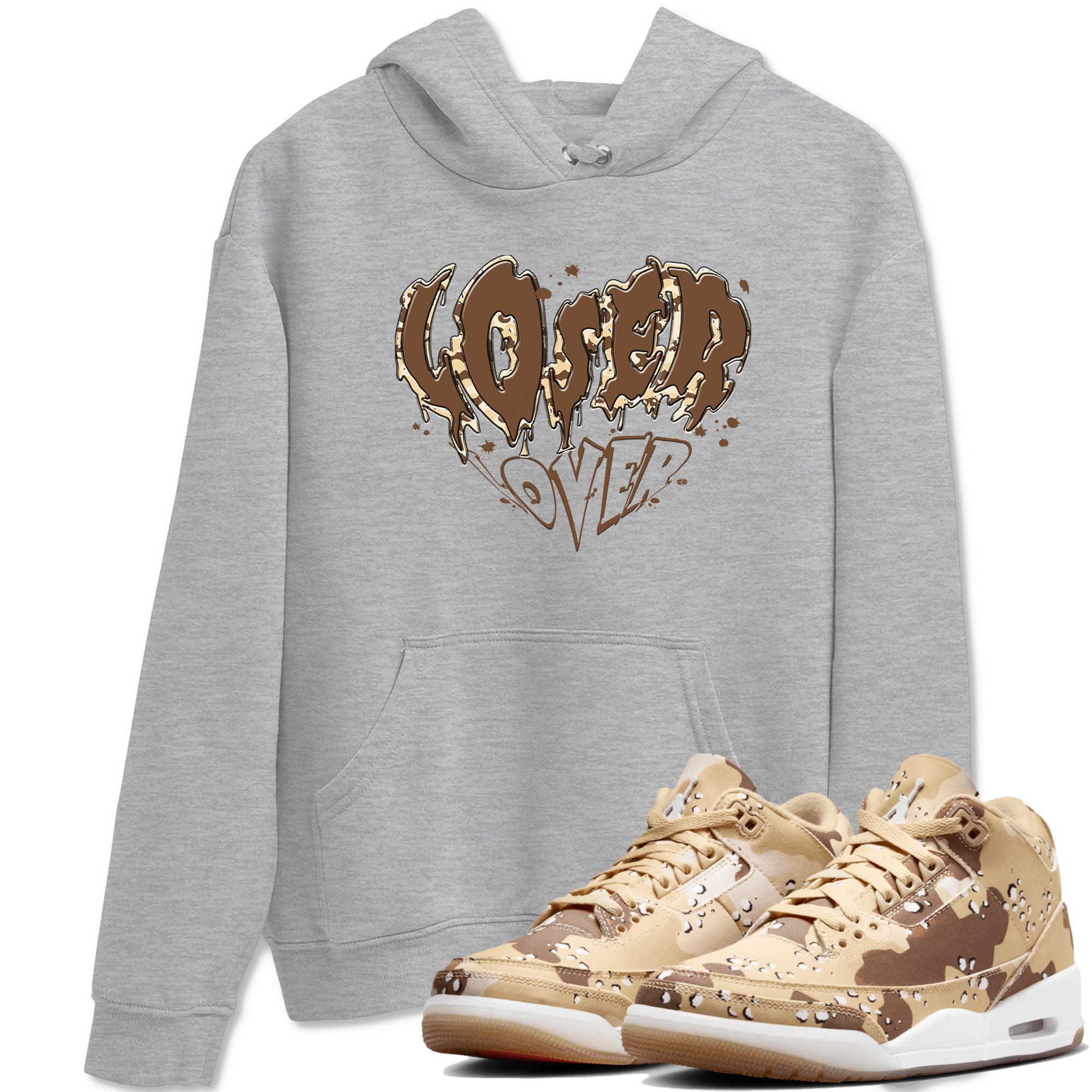 Melting Loser Lover snkmatch Tees - Air Jordan 3 Desert Camo