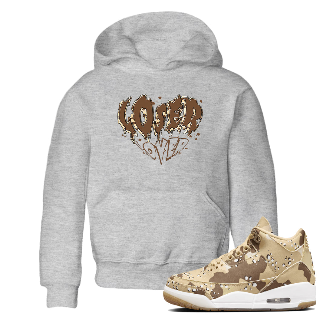 Melting Loser Lover snkmatch Tees Kids - Air Jordan 3 Desert Camo