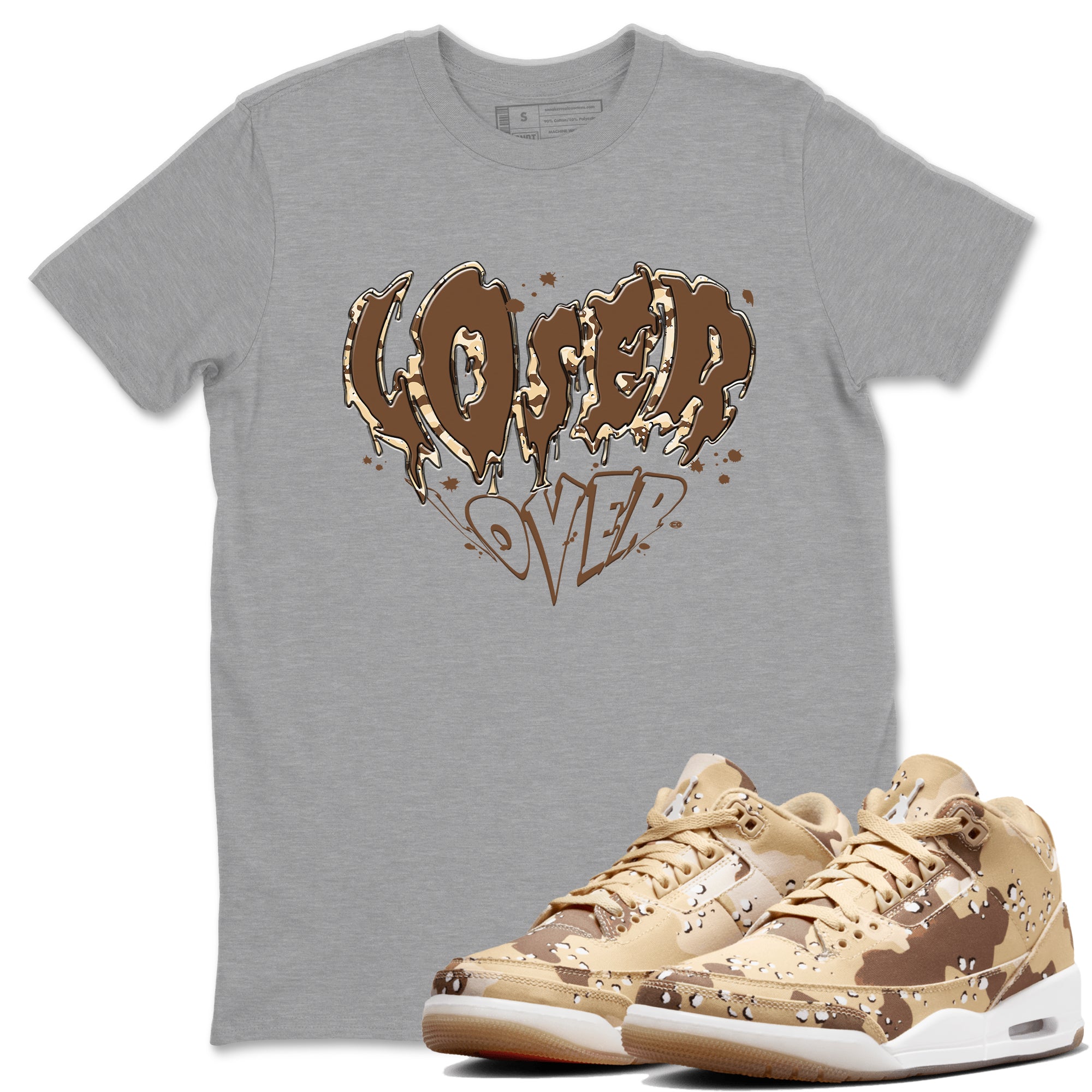 Melting Loser Lover snkmatch Tees - Air Jordan 3 Desert Camo