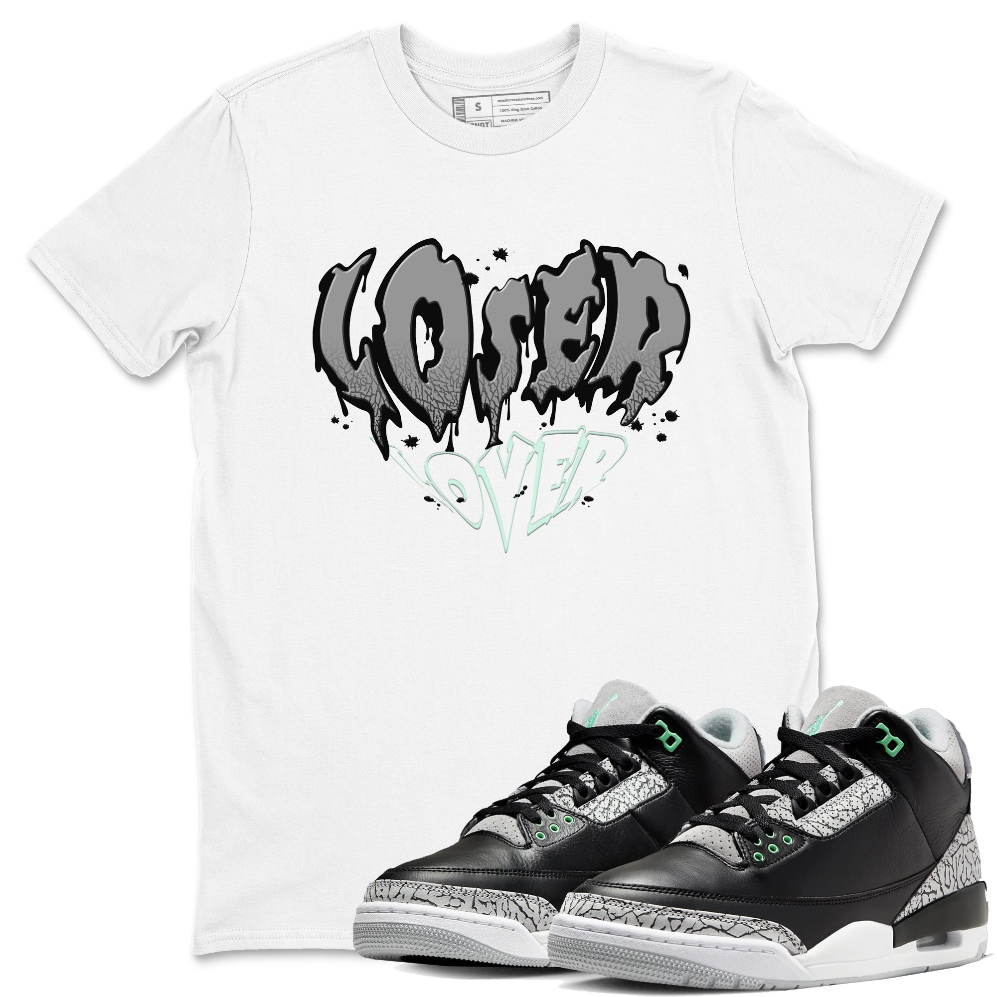 Melting Loser Lover snkmatch Tees - Air Jordan 3 Green Glow