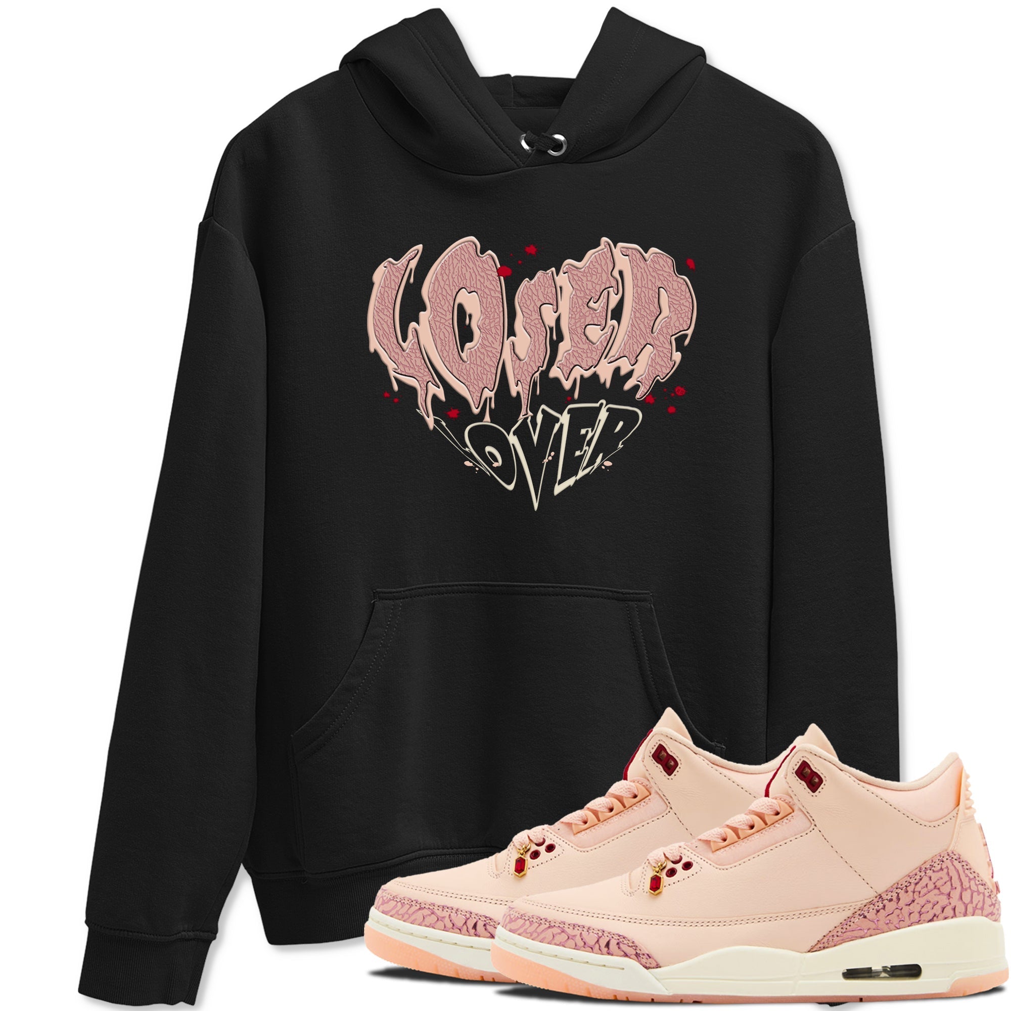 Melting Loser Lover snkmatch Tees - Air Jordan 3 Valentines Day