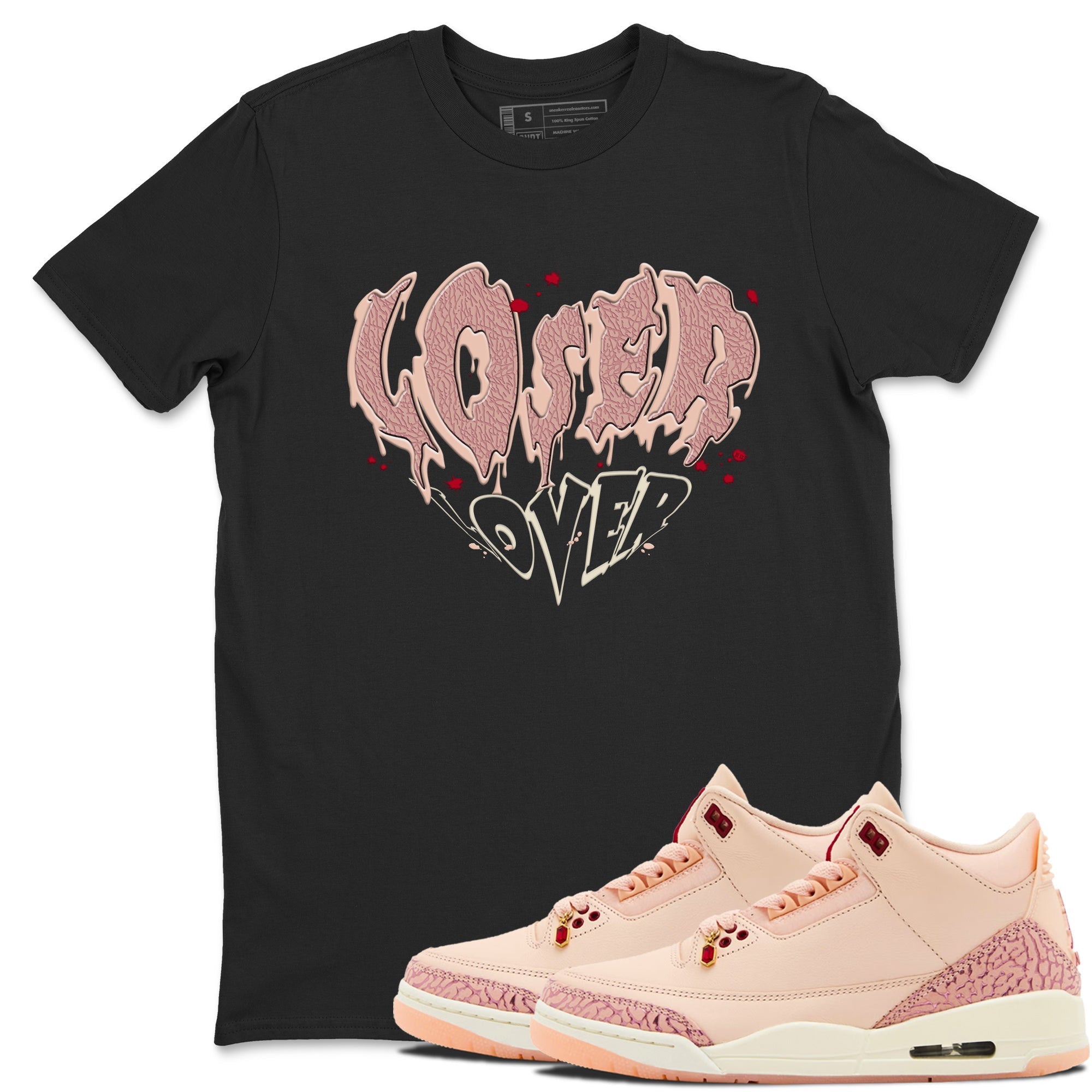 Melting Loser Lover snkmatch Tees - Air Jordan 3 Valentines Day
