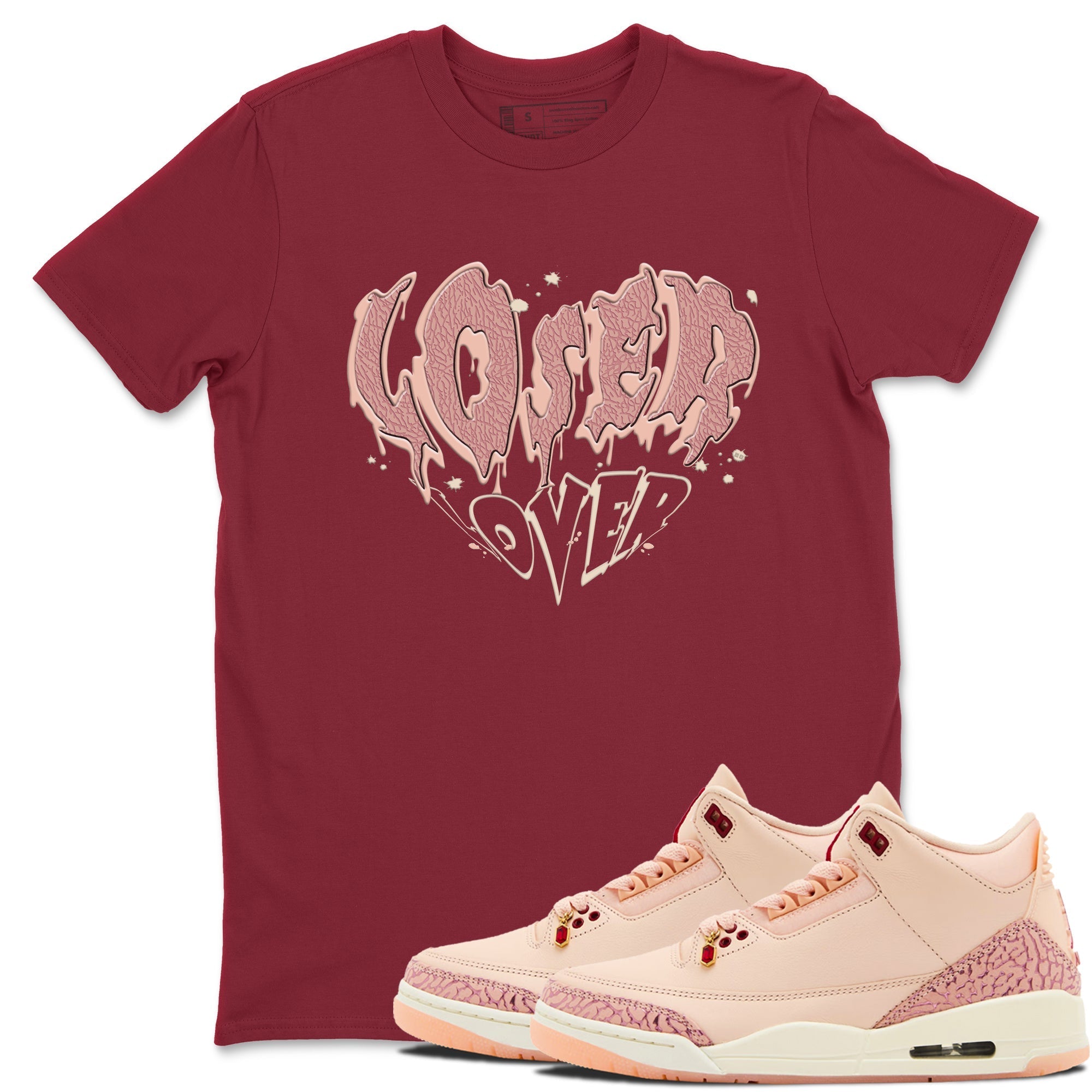 Melting Loser Lover snkmatch Tees - Air Jordan 3 Valentines Day
