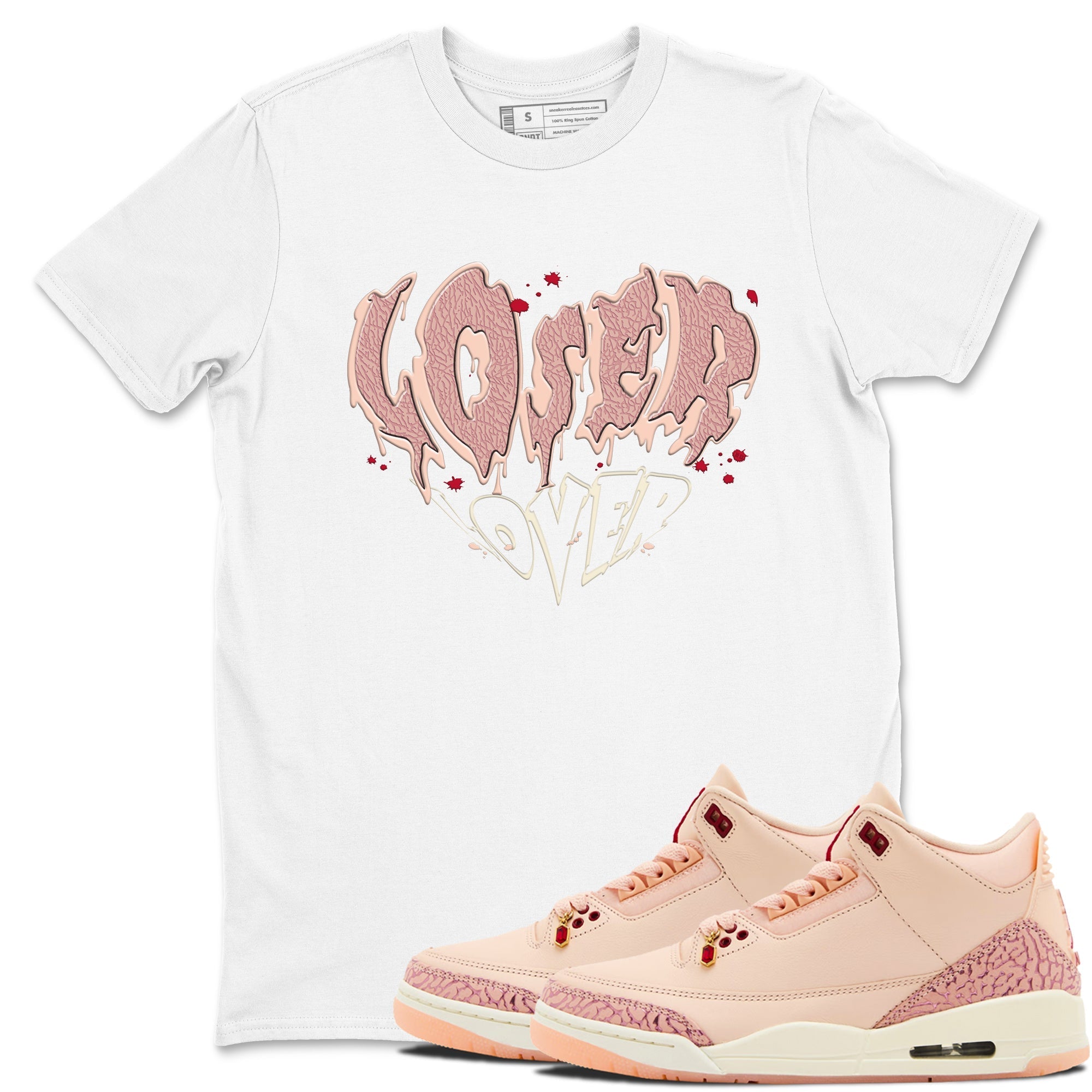 Melting Loser Lover snkmatch Tees - Air Jordan 3 Valentines Day