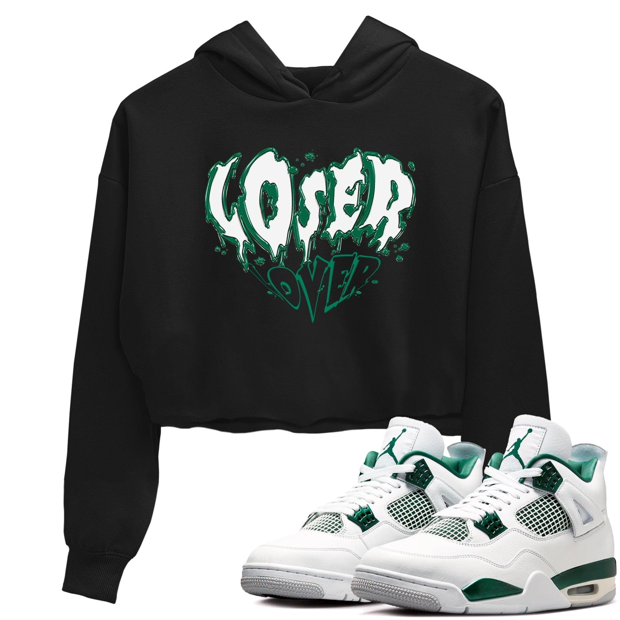 Melting Loser Lover snkmatch Women's Top - Air Jordan 4 Oxidized Green