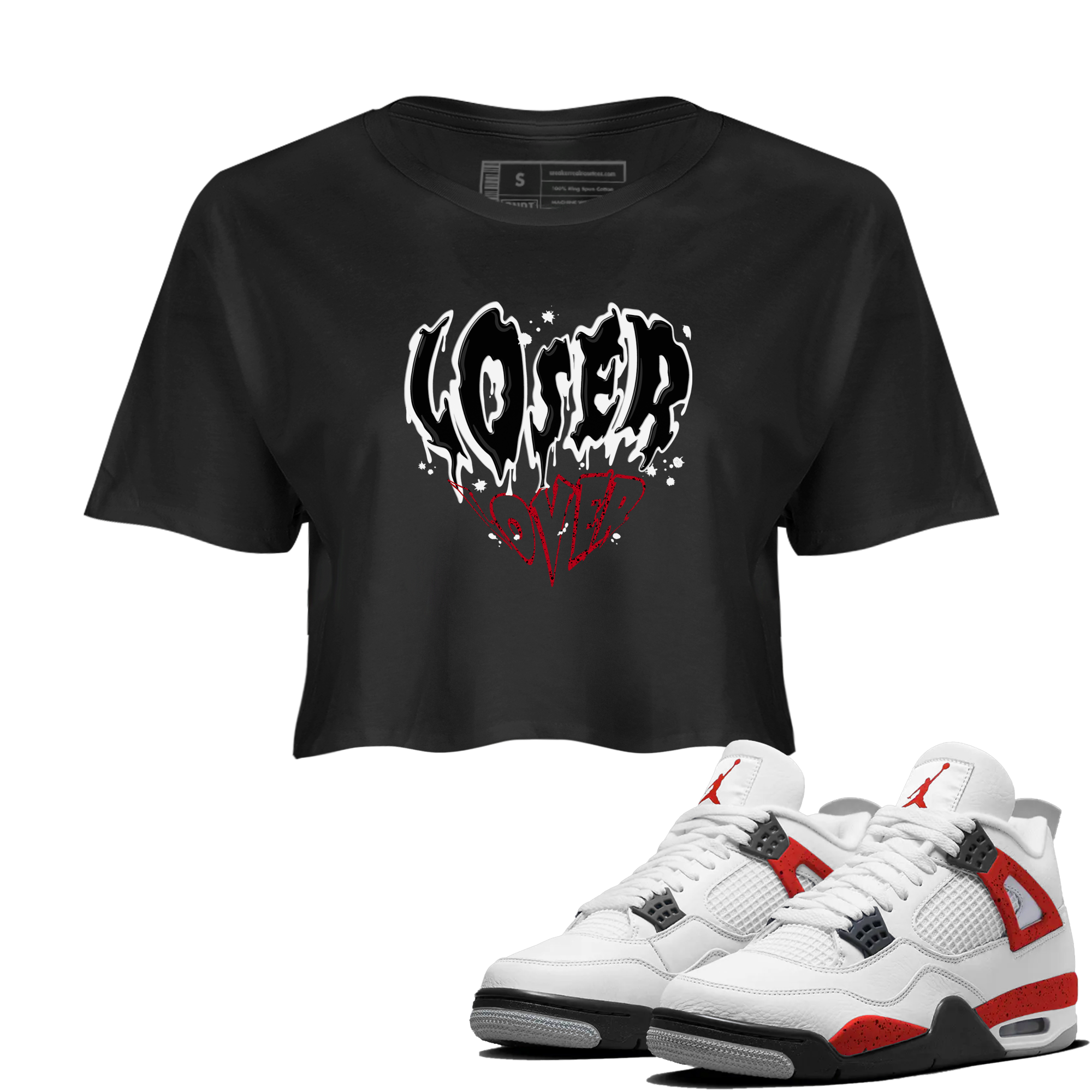 Melting Loser Lover snkmatch Women's Top - Air Jordan 4 Red Cement