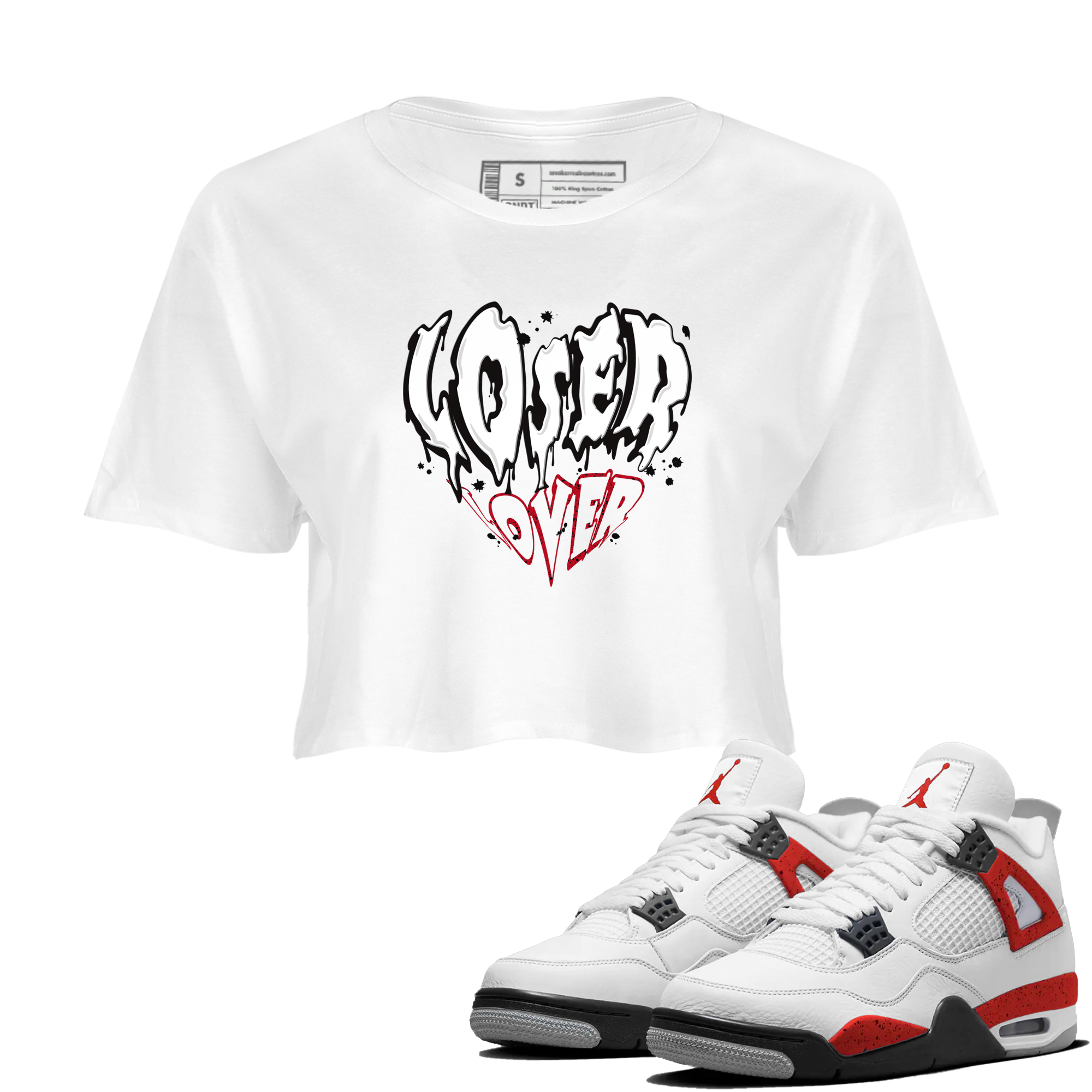 Melting Loser Lover snkmatch Women's Top - Air Jordan 4 Red Cement