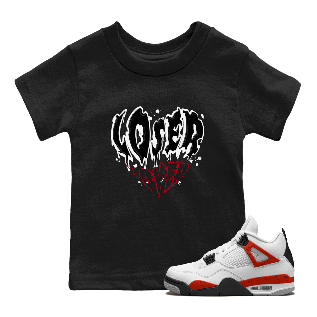 Melting Loser Lover snkmatch Tee Kids - Air Jordan 4 Red Cement