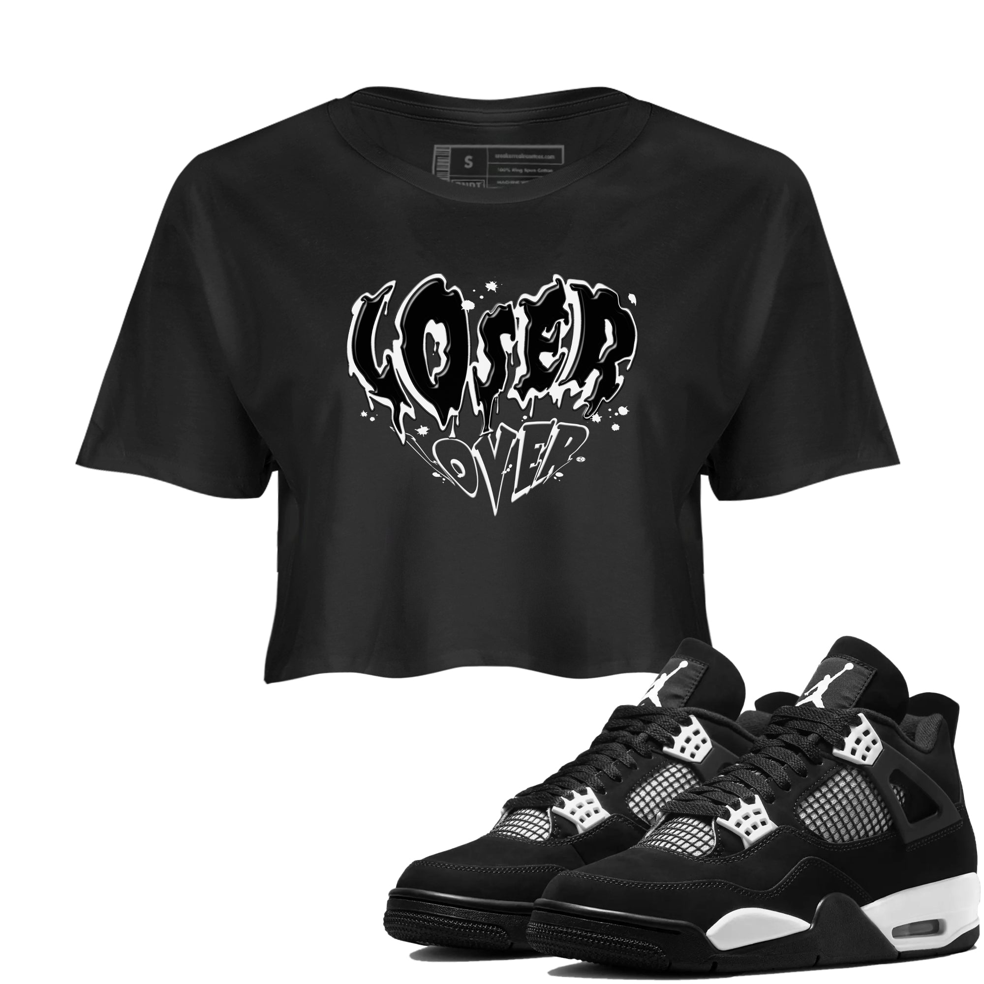 Melting Loser Lover snkmatch Women's Top - Air Jordan 4 White Thunder