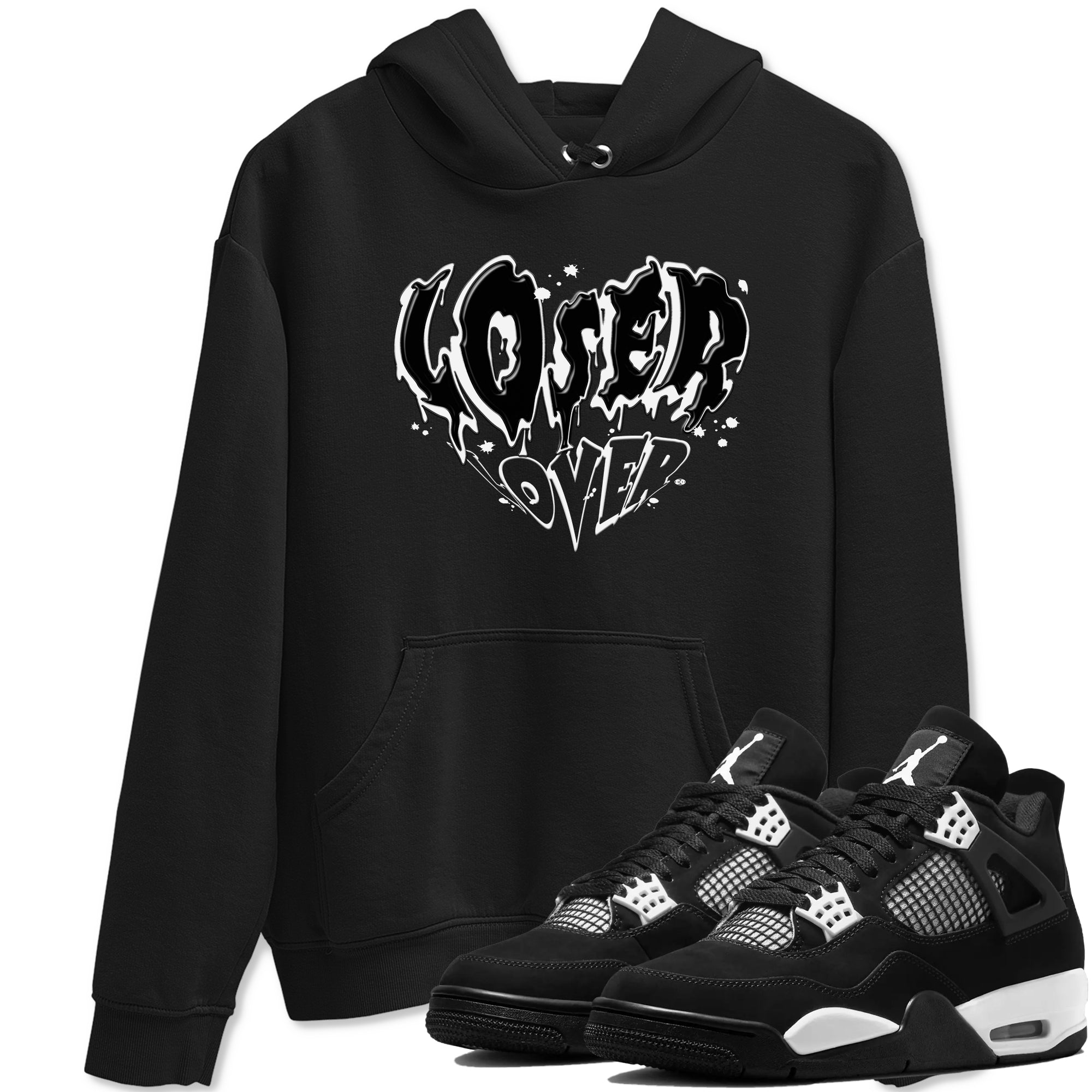 Melting Loser Lover snkmatch Tees - Air Jordan 4 White Thunder