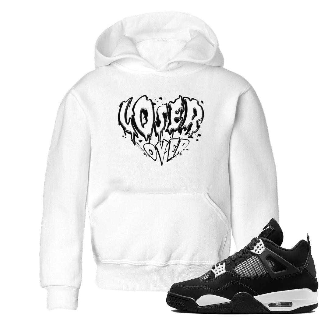 Melting Loser Lover snkmatch Tees Kids - Air Jordan 4 White Thunder