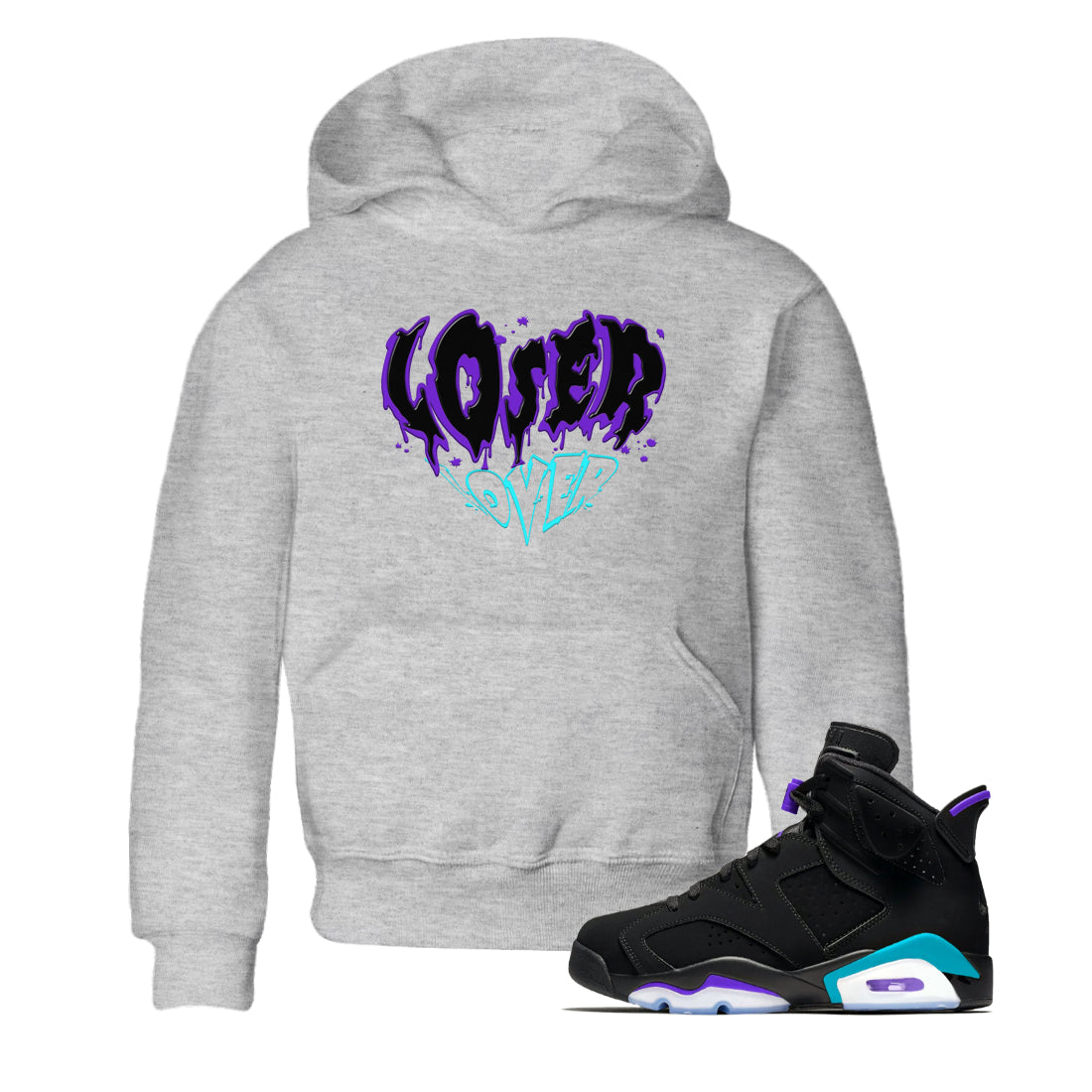 Melting Loser Lover snkmatch Tee Kids - Air Jordan 6 Aqua