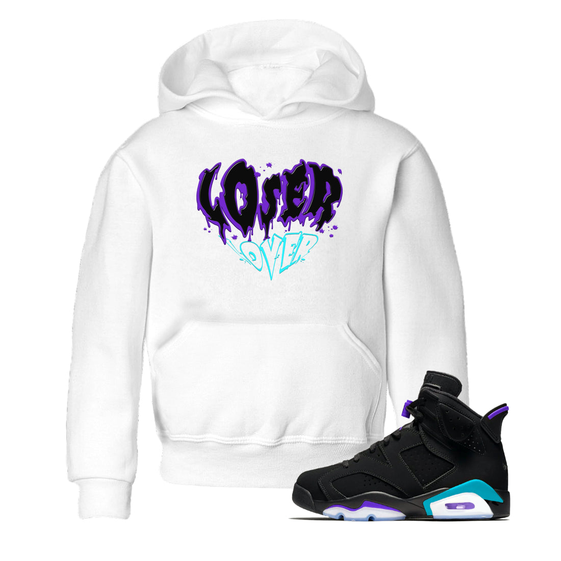 Melting Loser Lover snkmatch Tee Kids - Air Jordan 6 Aqua