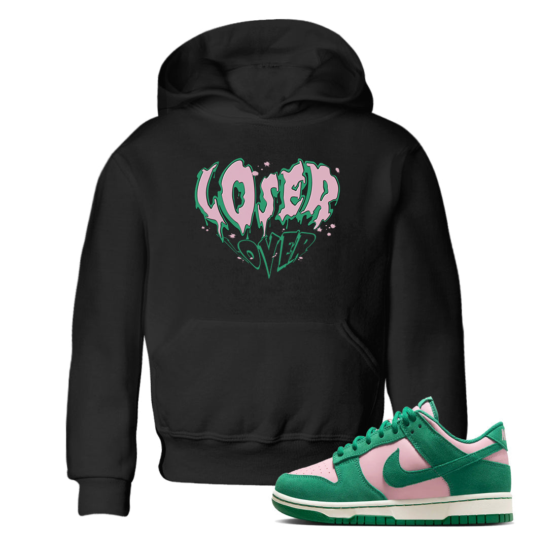 Melting Loser Lover snkmatch Tees Kids - Dunk Medium Soft Pink Malachite