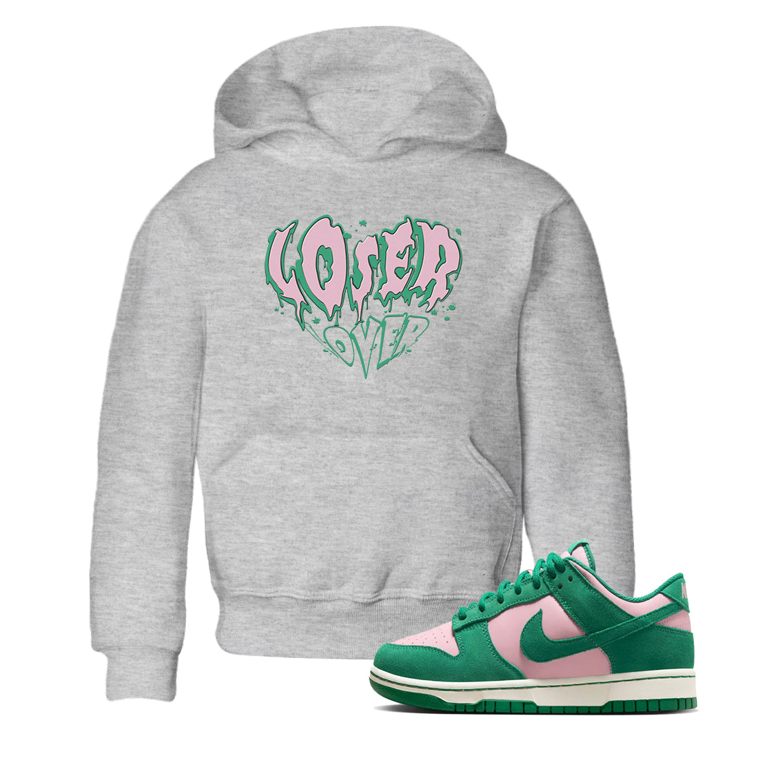 Melting Loser Lover snkmatch Tees Kids - Dunk Medium Soft Pink Malachite