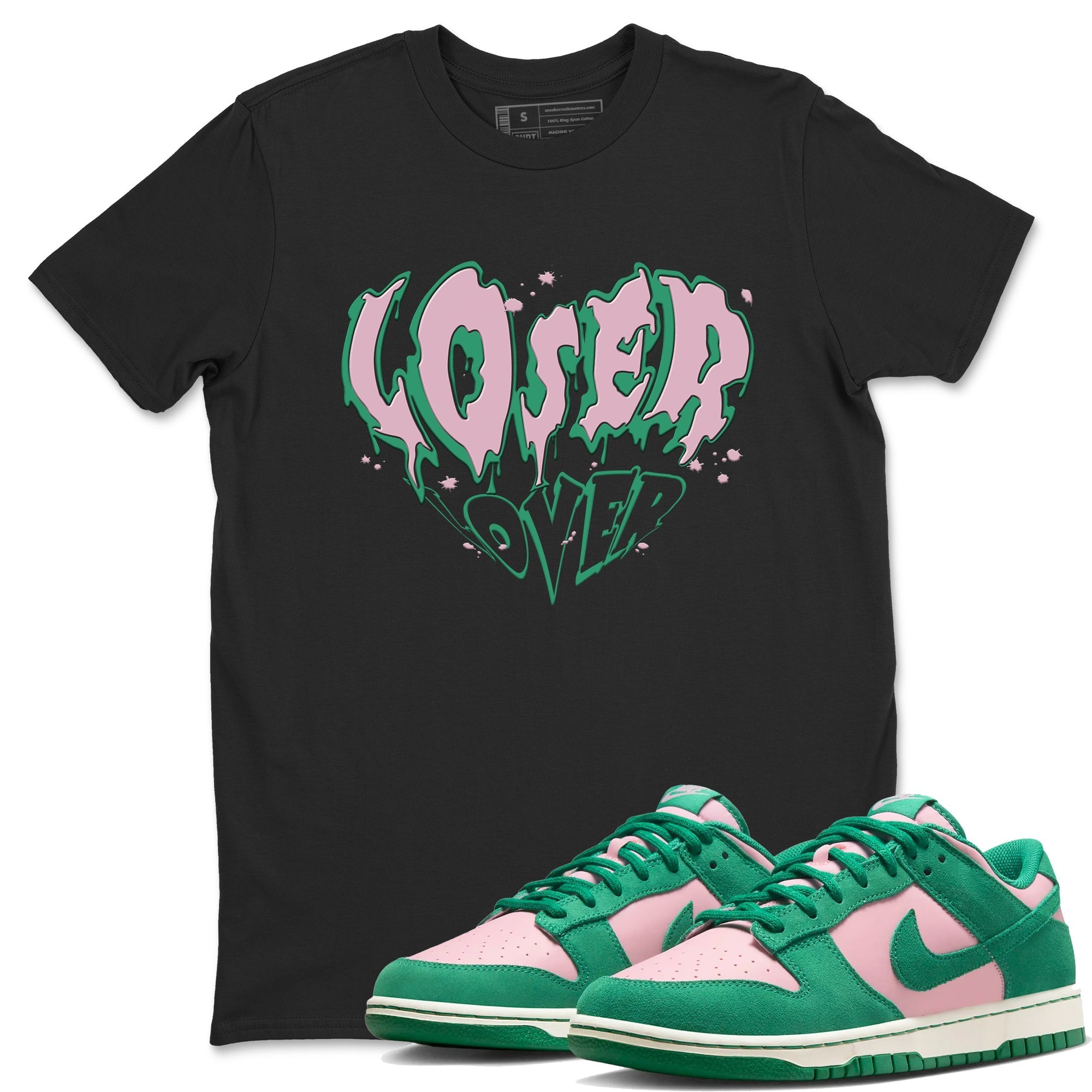 Melting Loser Lover snkmatch Tees - Dunk Medium Soft Pink Malachite