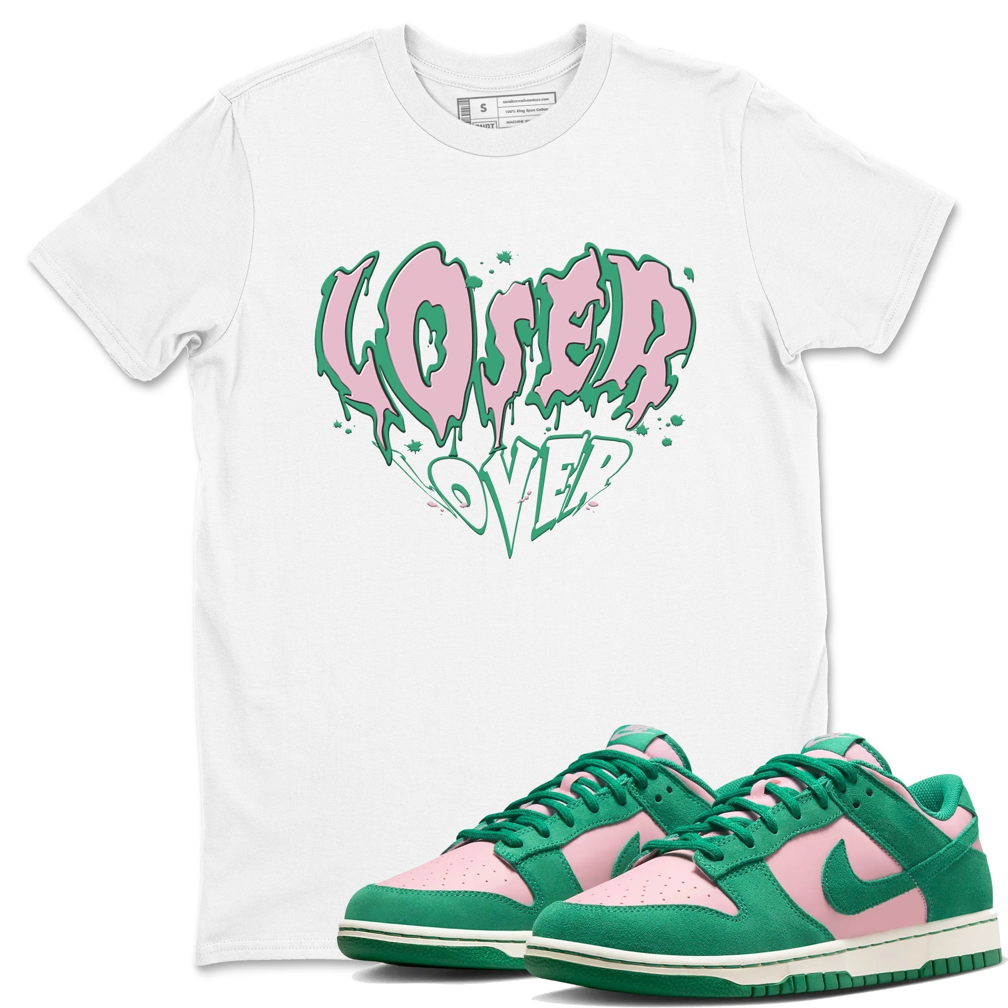 Melting Loser Lover snkmatch Tees - Dunk Medium Soft Pink Malachite