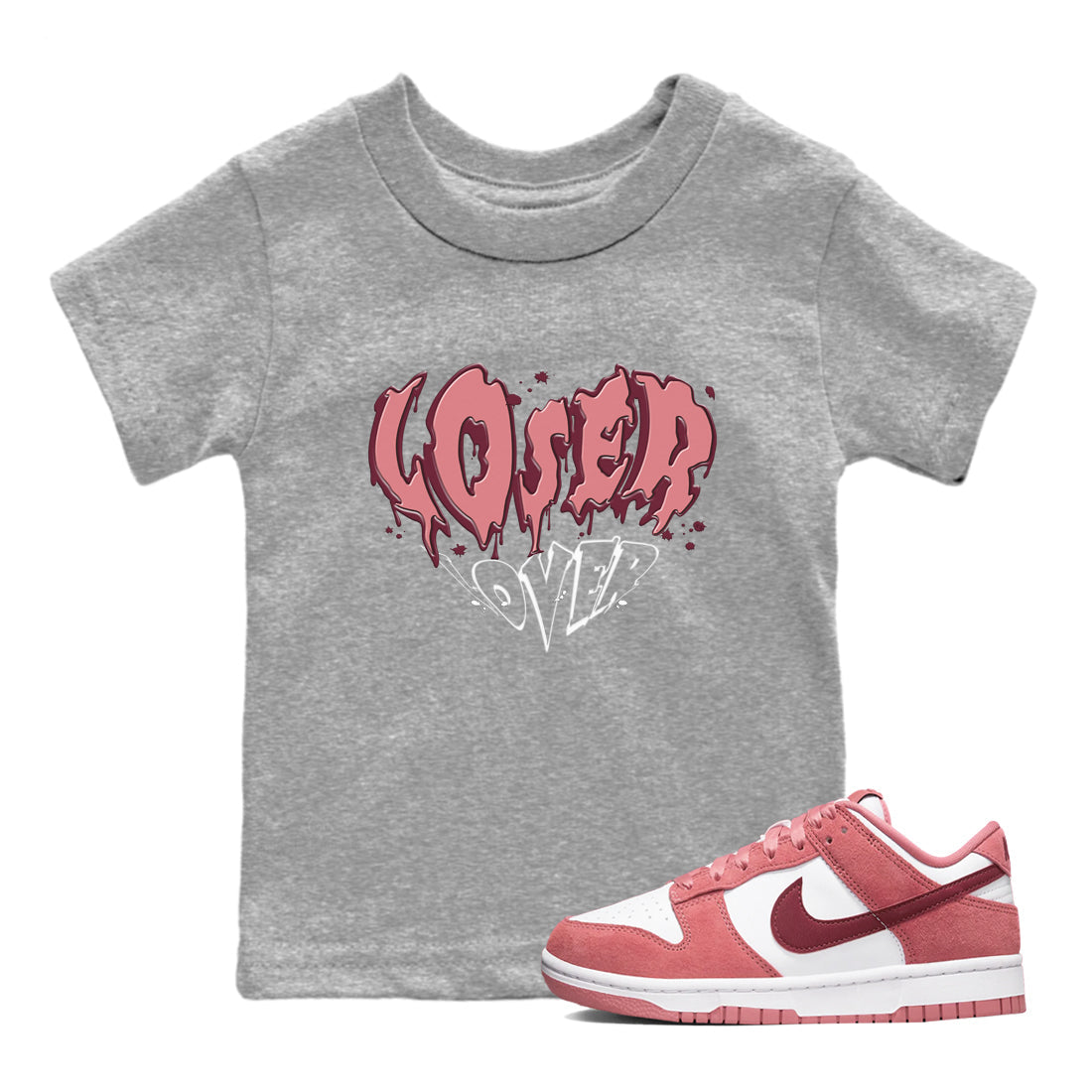 Melting Loser Lover snkmatch Tees Kids - Dunk Valentines Day 2024