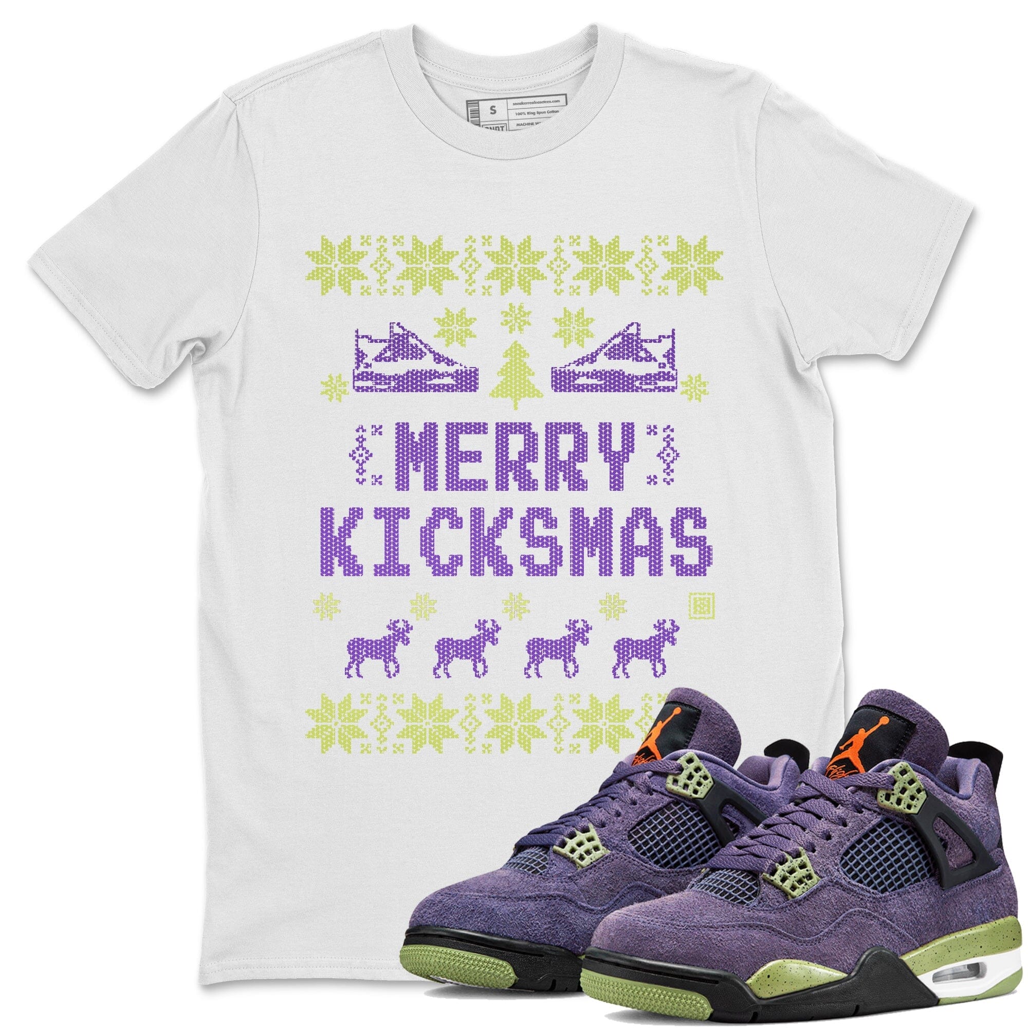 Merry Kicksmas Unisex Tops - Air Jordan 4 Canyon Purple
