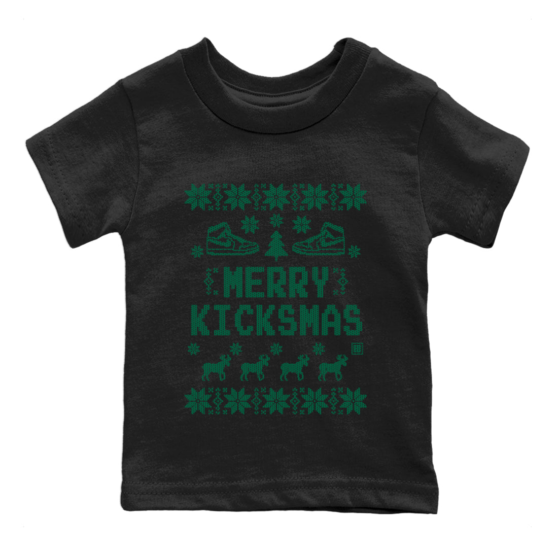 Merry Kicksmas Kids Tops - Air Jordan 1 Gorge Green