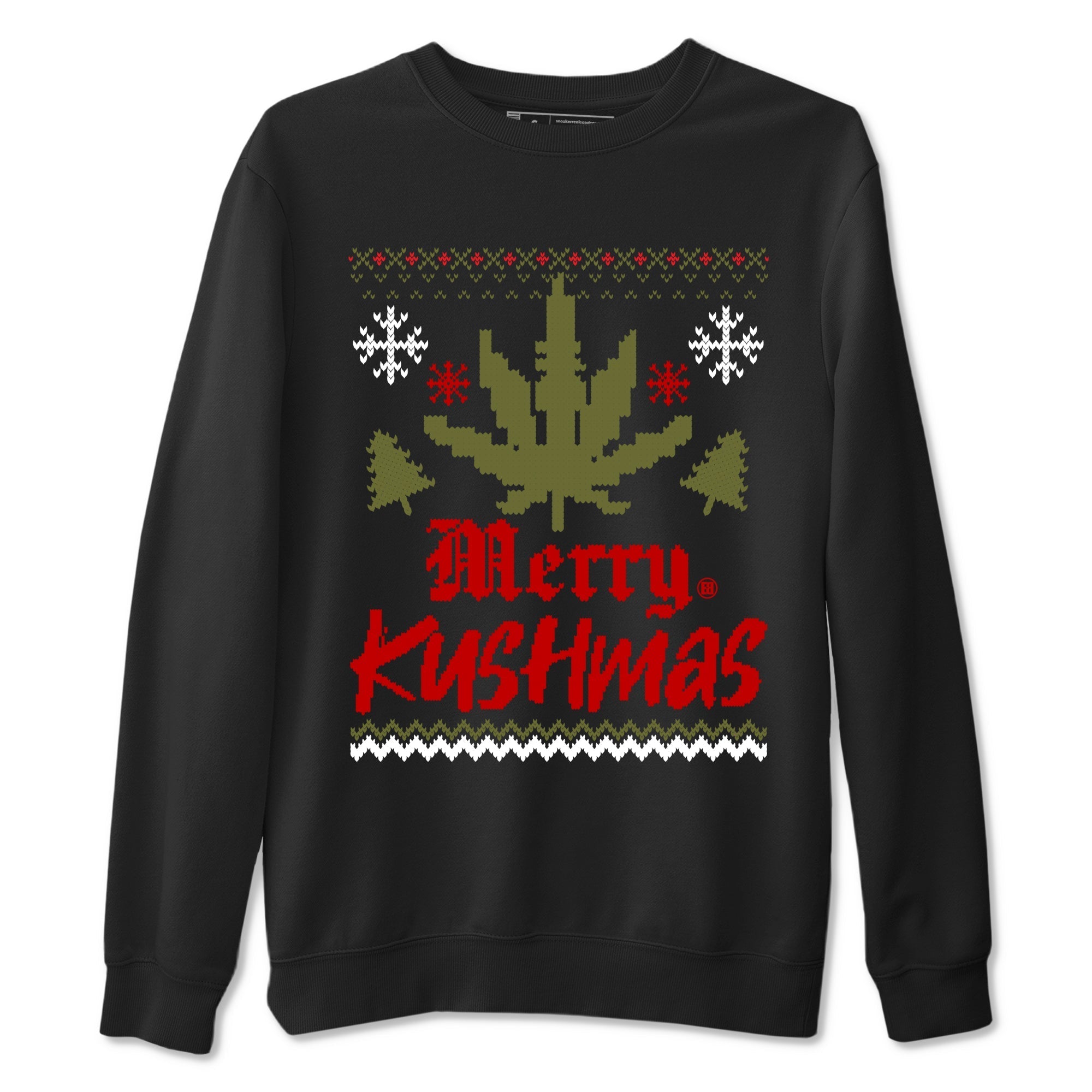 Merry Kushmas snkmatch Tees - Air Jordan 1 Travis Scott Medium Olive