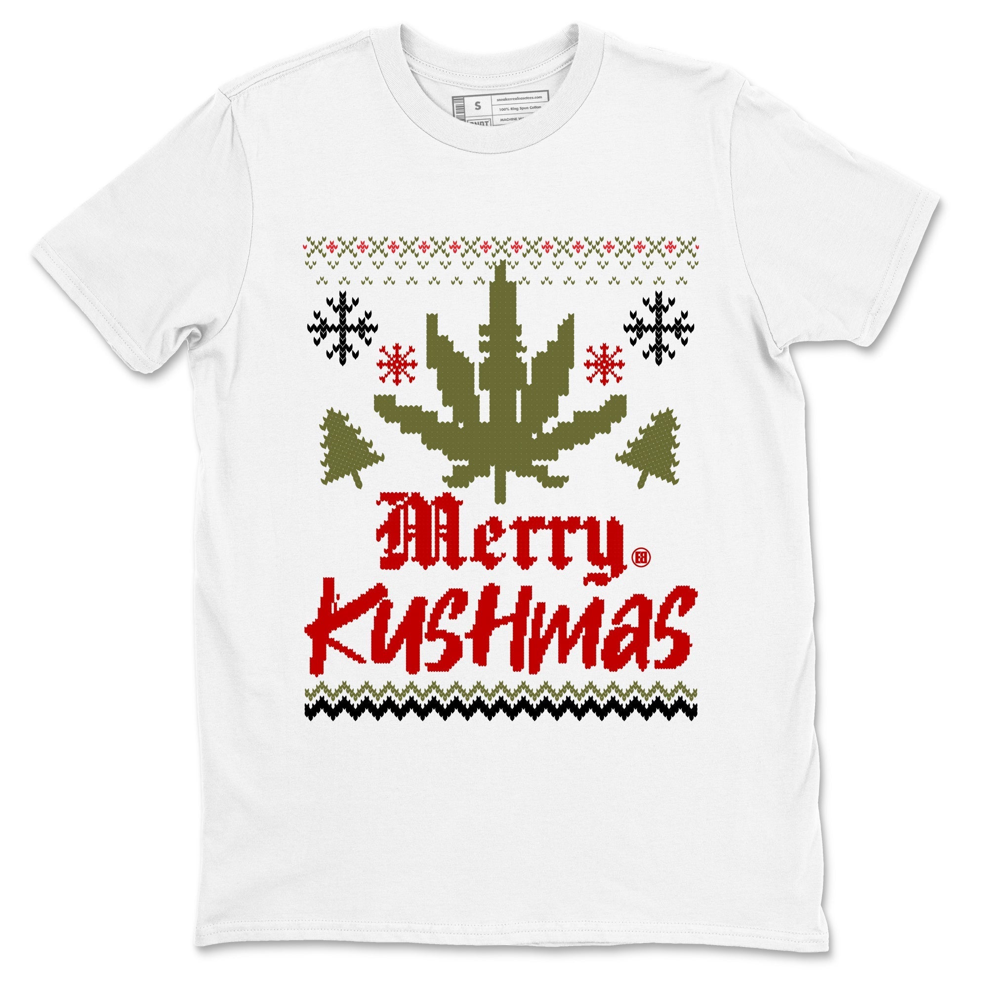 Merry Kushmas snkmatch Tees - Air Jordan 1 Travis Scott Medium Olive