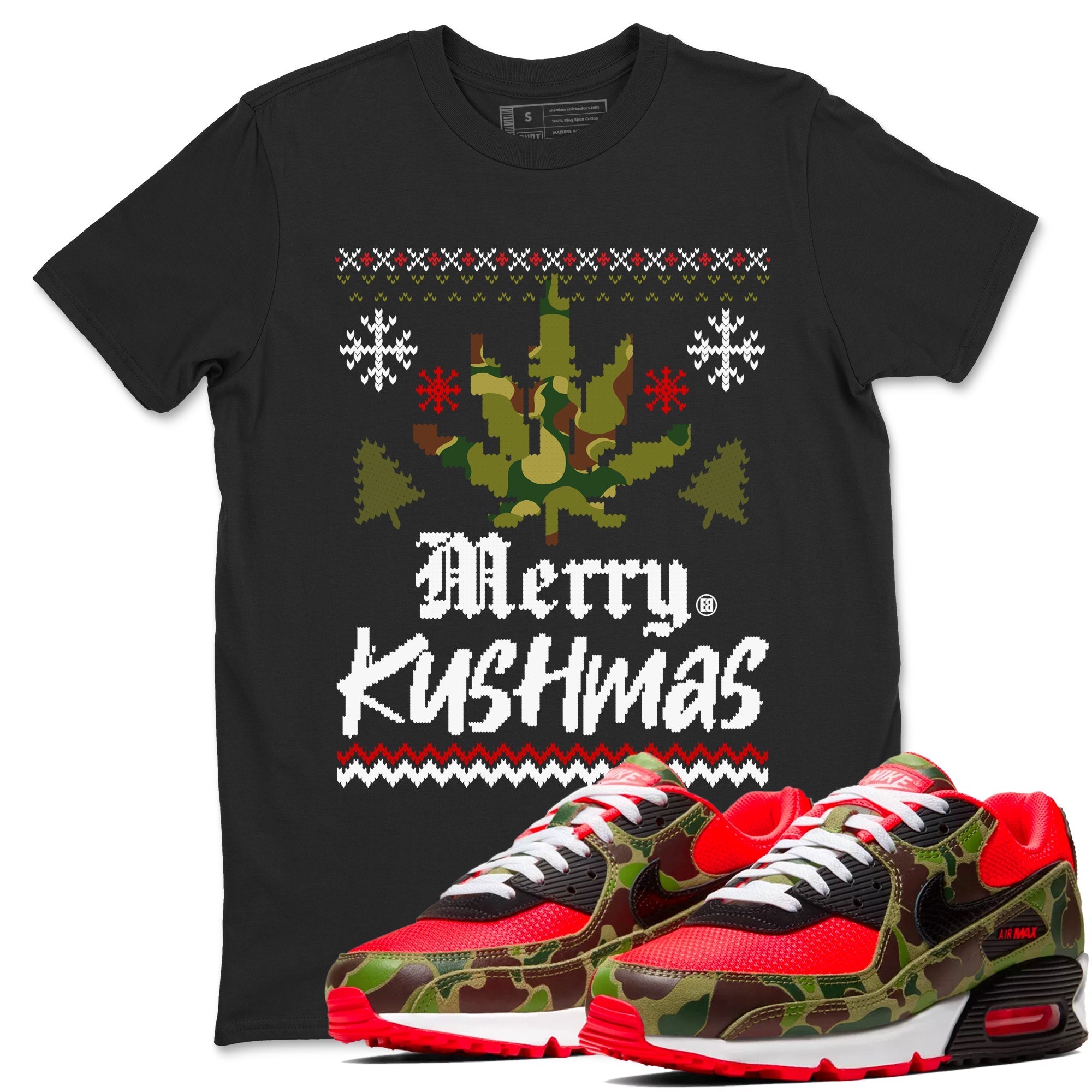 Merry Kushmas snkmatch Tees - Air Max 90 Reverse Duck Camo