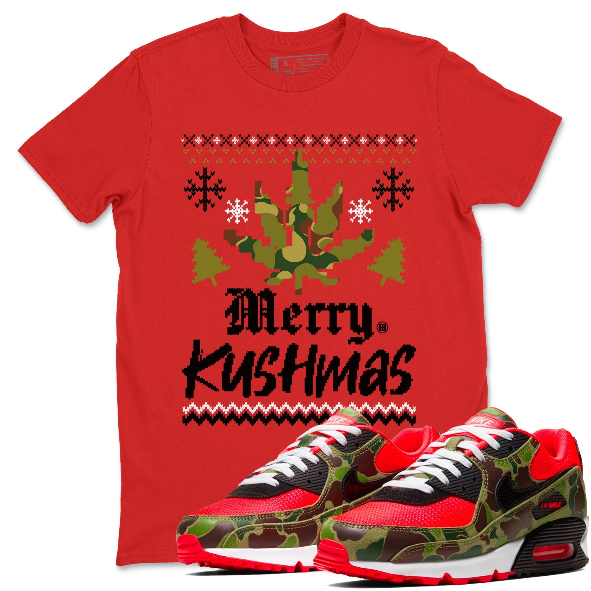 Merry Kushmas snkmatch Tees - Air Max 90 Reverse Duck Camo