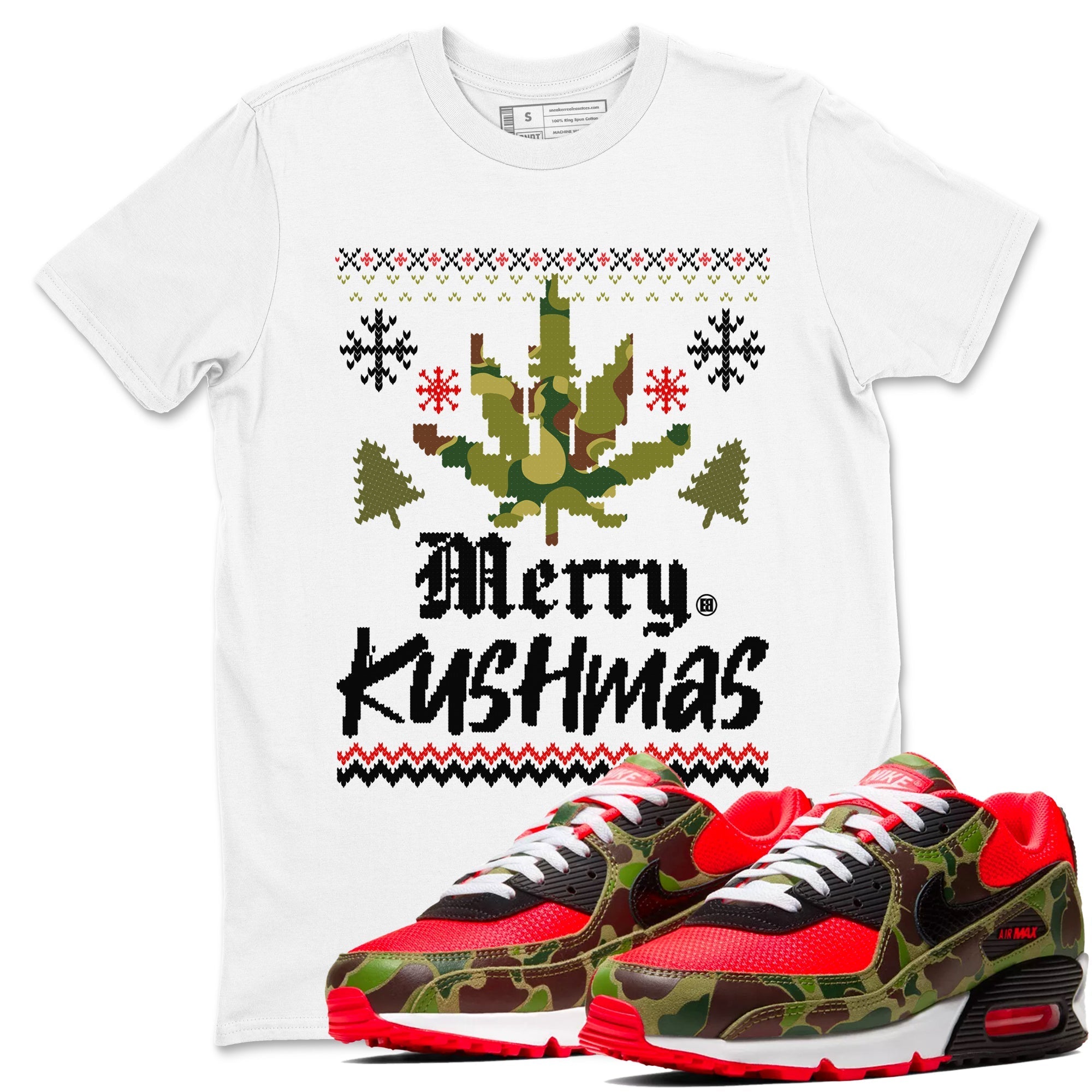 Merry Kushmas snkmatch Tees - Air Max 90 Reverse Duck Camo