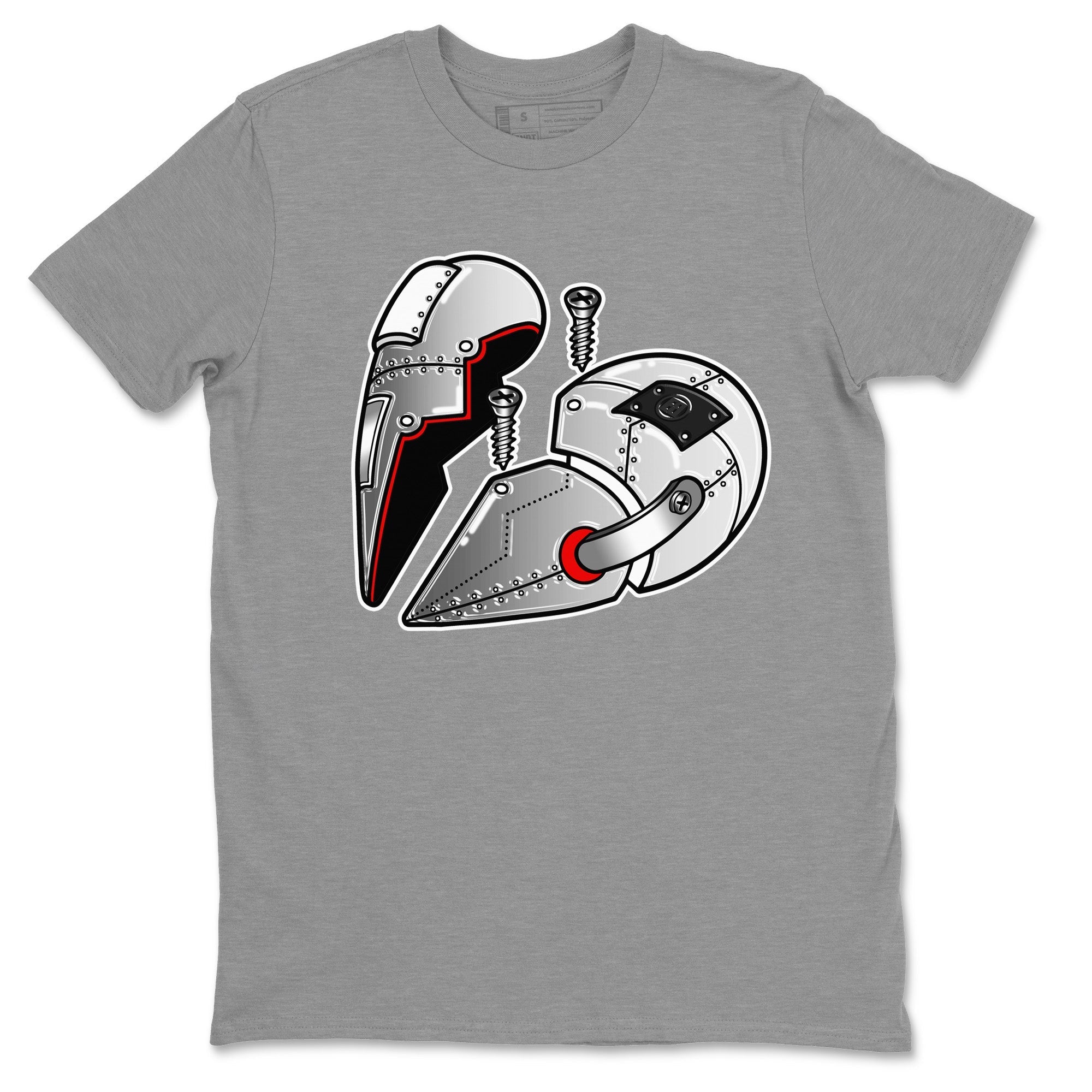 Metal Heart Unisex Tops - Air Jordan 14 Metallic Silver