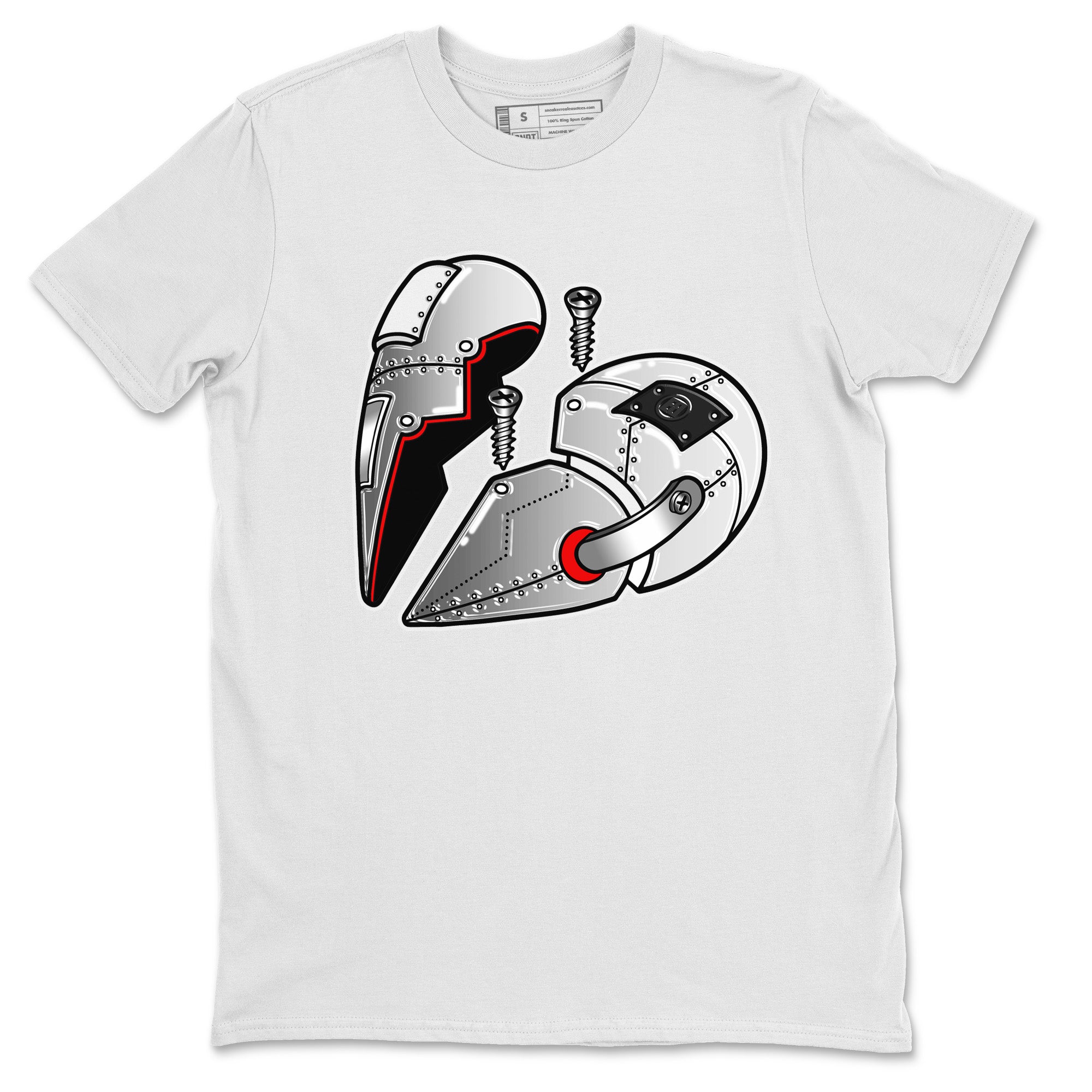 Metal Heart Unisex Tops - Air Jordan 14 Metallic Silver