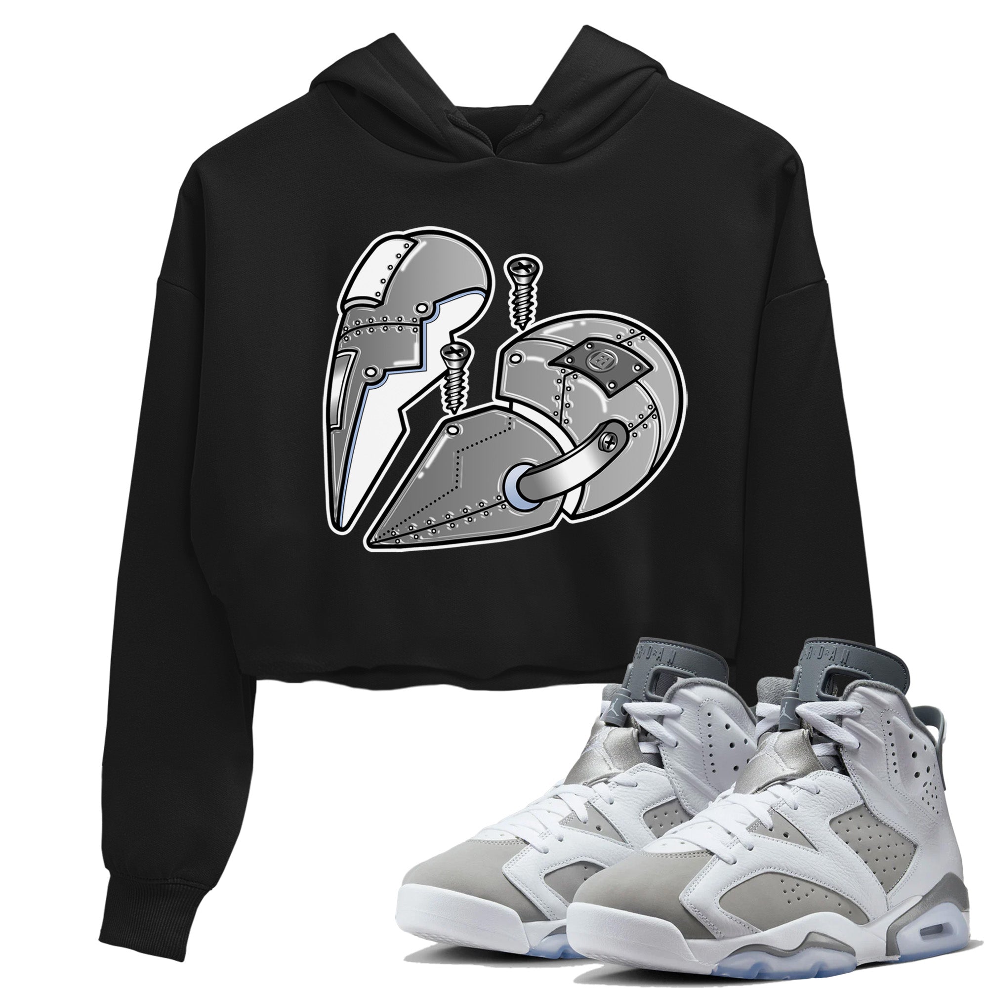Metal Heart Women's Tops - Air Jordan 6 Cool Grey