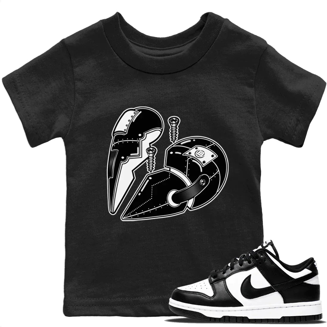 Metal Heart Kids Tops - Dunk Panda