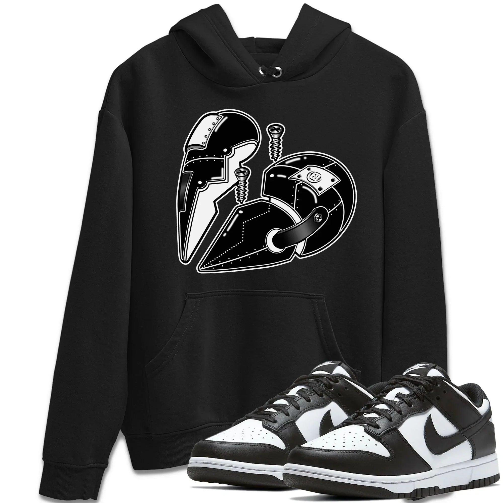 Metal Heart Unisex Tops - Dunk Panda