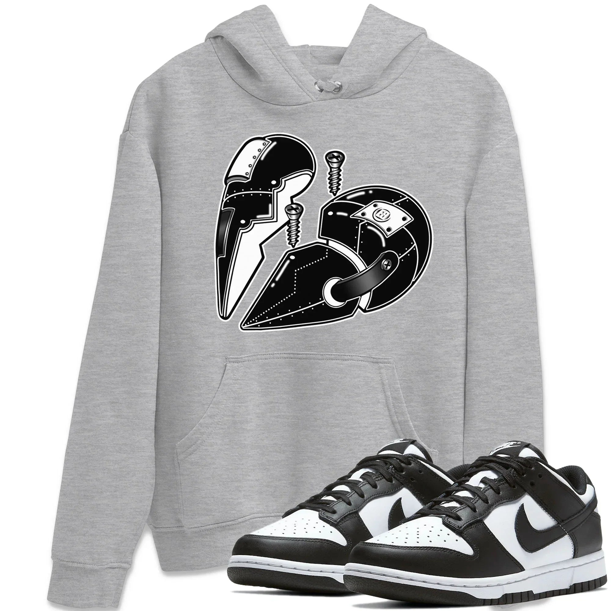 Metal Heart Unisex Tops - Dunk Panda