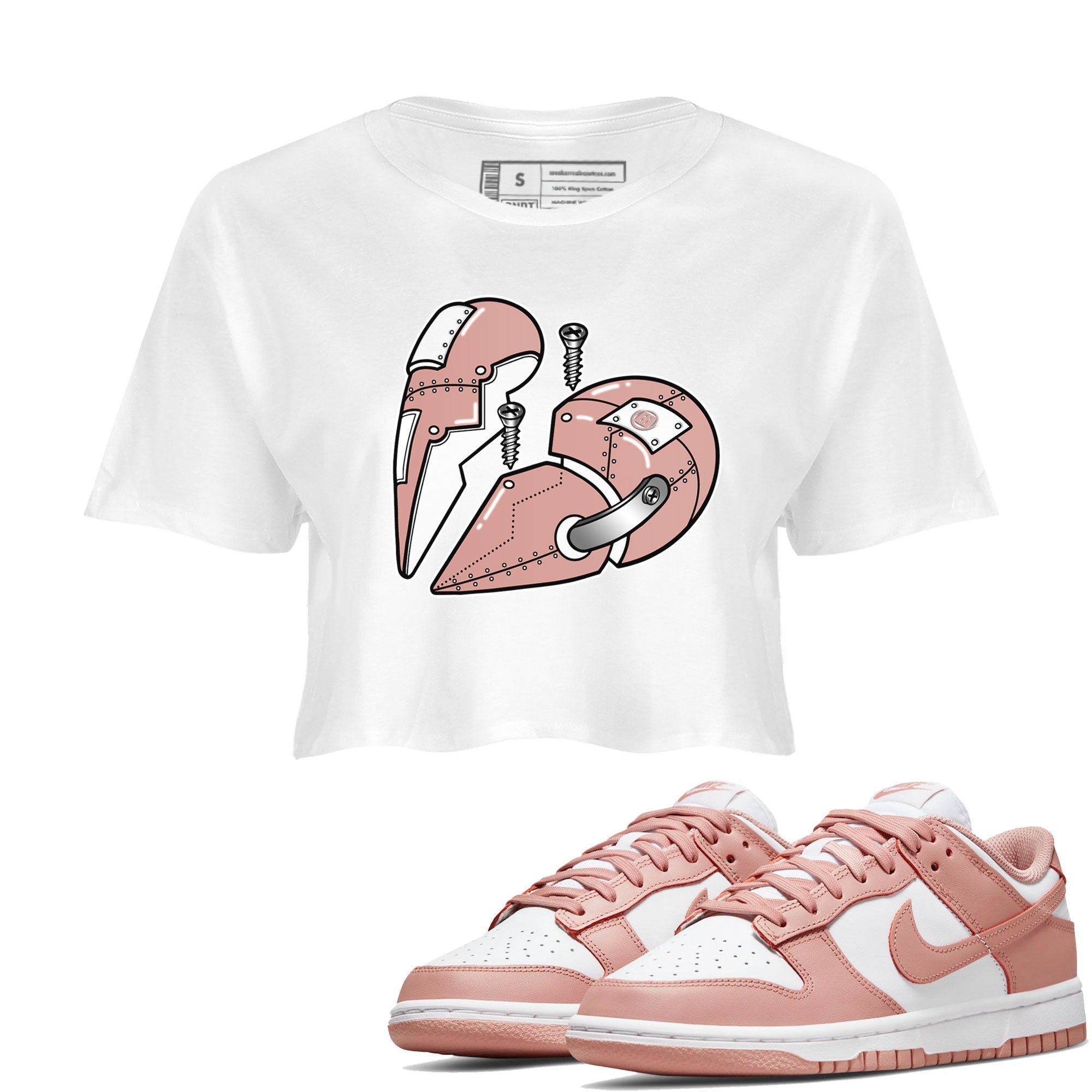 Metal Heart snkmatch Women's Top - Dunk Rose Whisper