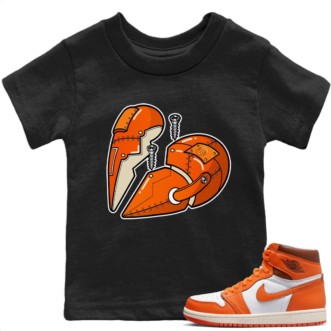 Metal Heart Kids Tops - Air Jordan 1 Starfish