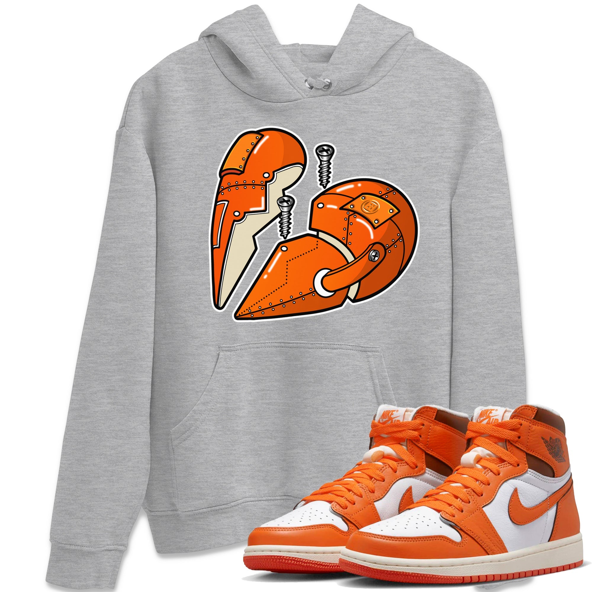 Metal Heart Unisex Tops - Air Jordan 1 Starfish