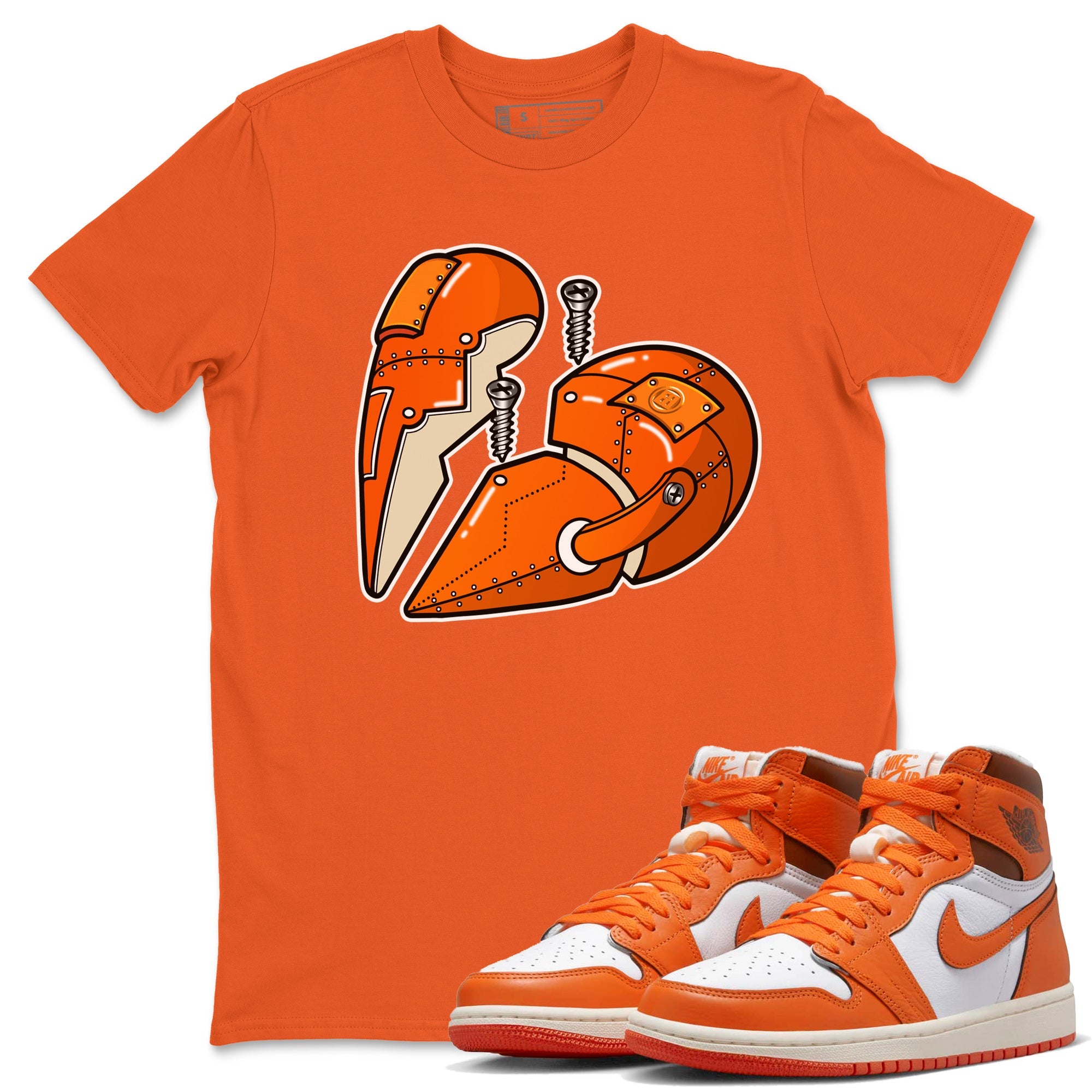 Metal Heart Unisex Tops - Air Jordan 1 Starfish