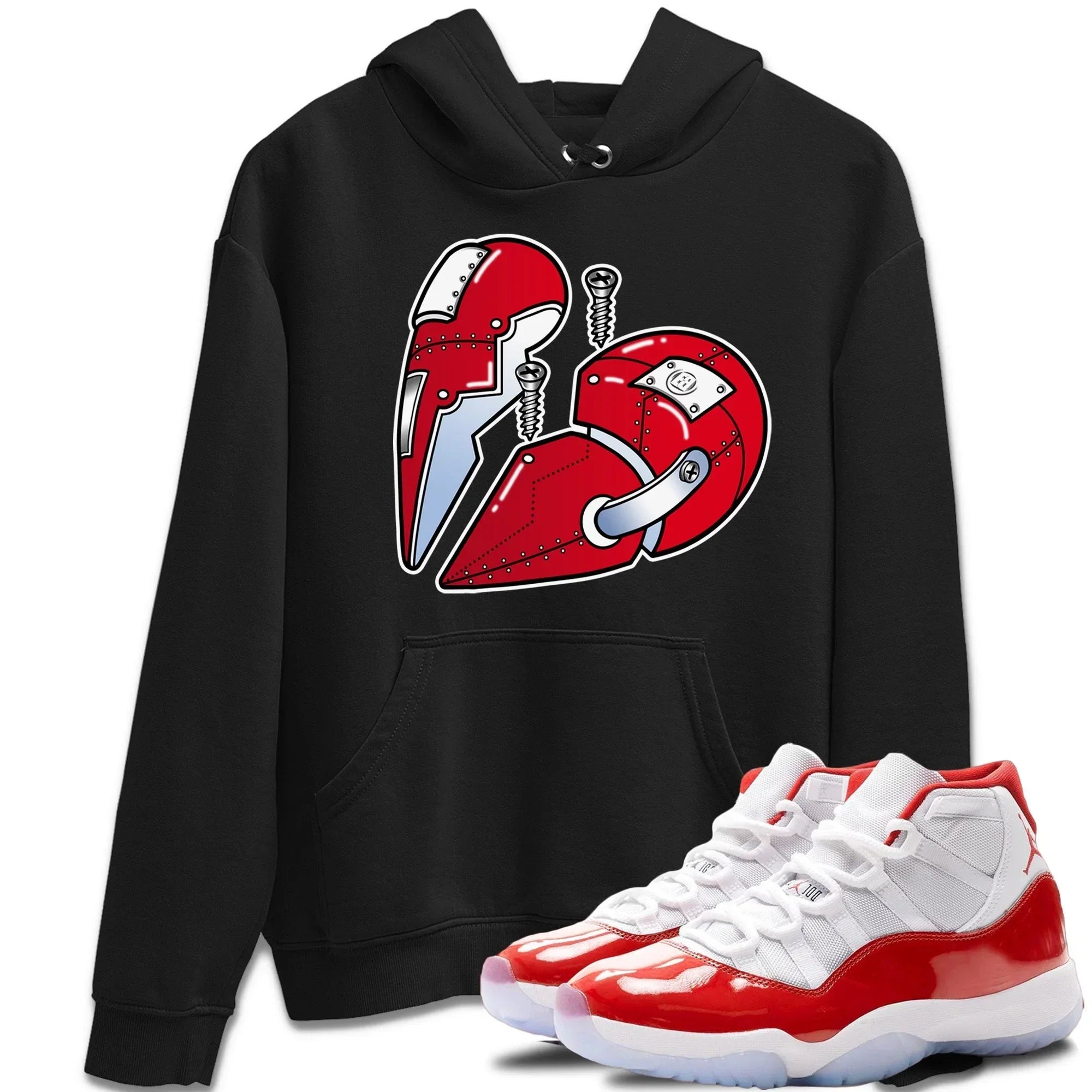 Metal Heart Unisex Tops - Air Jordan 11 Cherry