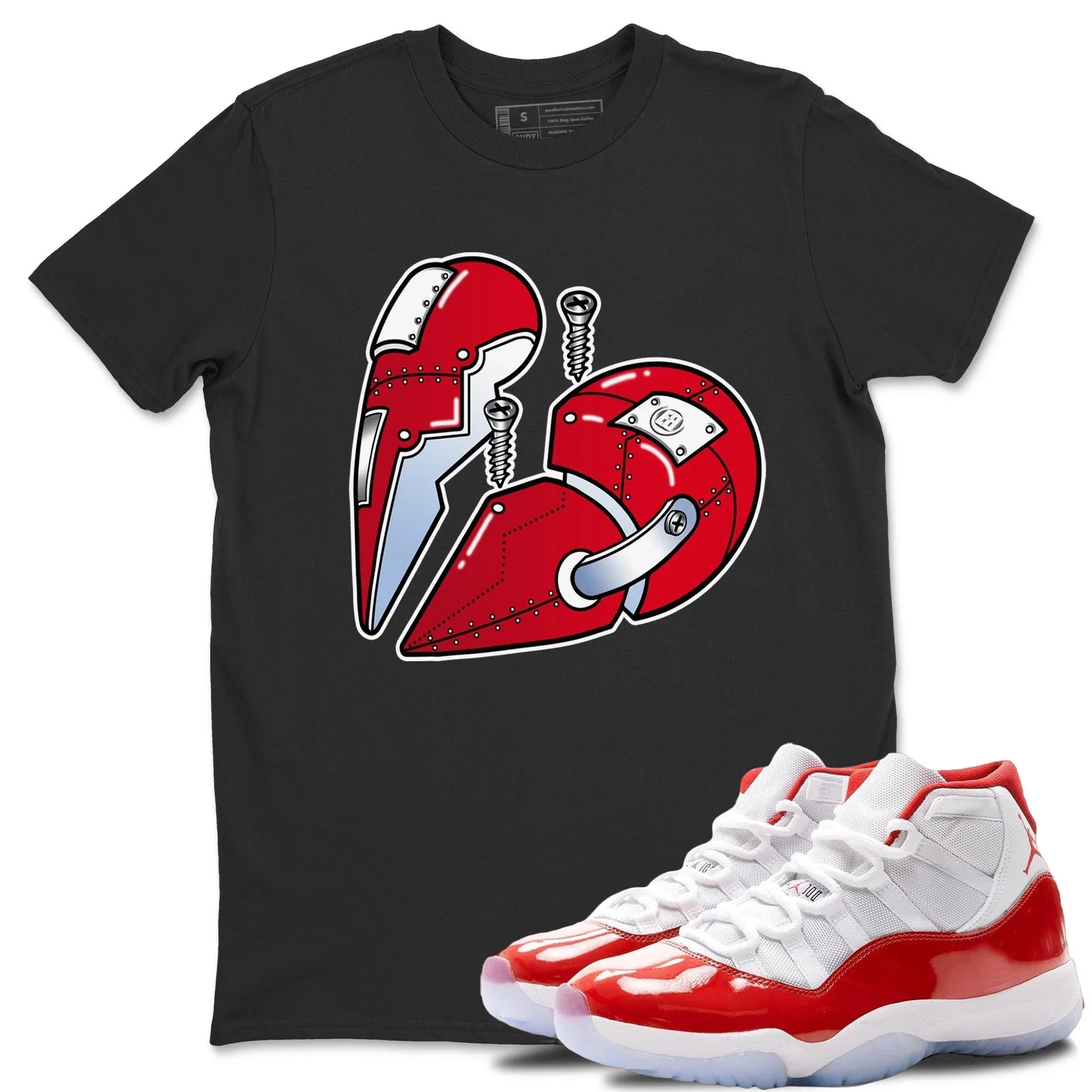 Metal Heart Unisex Tops - Air Jordan 11 Cherry