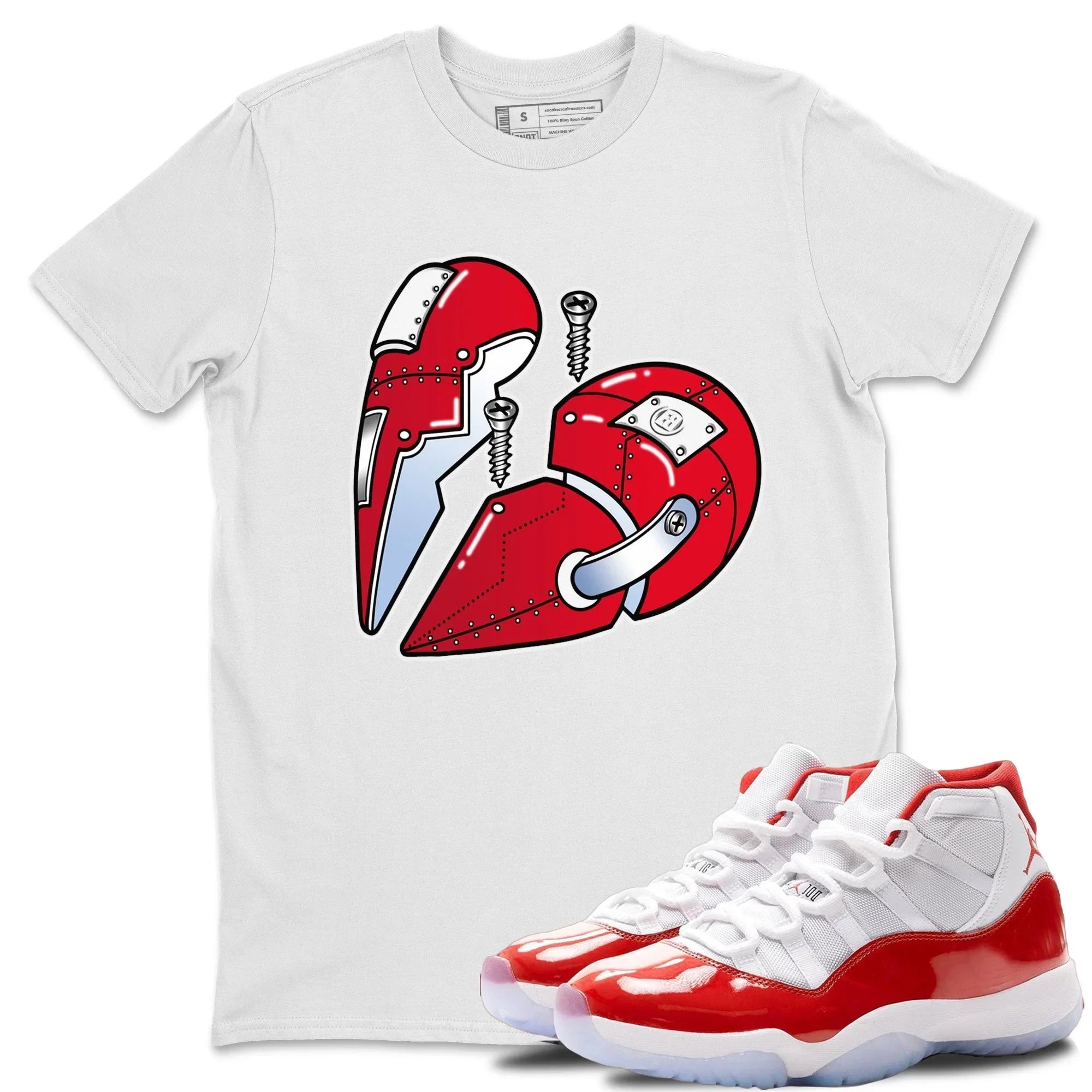 Metal Heart Unisex Tops - Air Jordan 11 Cherry