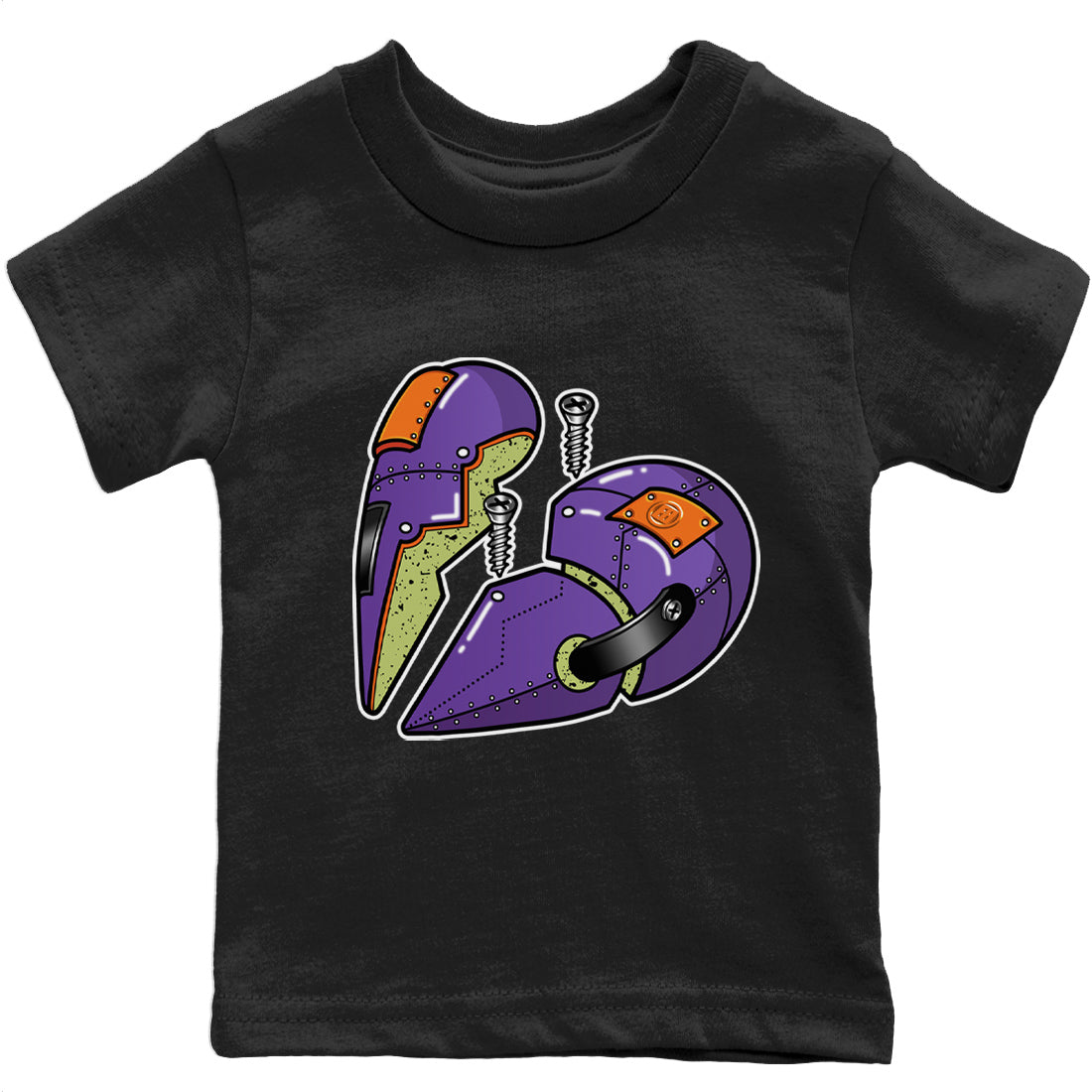 Metal Heart Kids Tops - Air Jordan 4 Canyon Purple