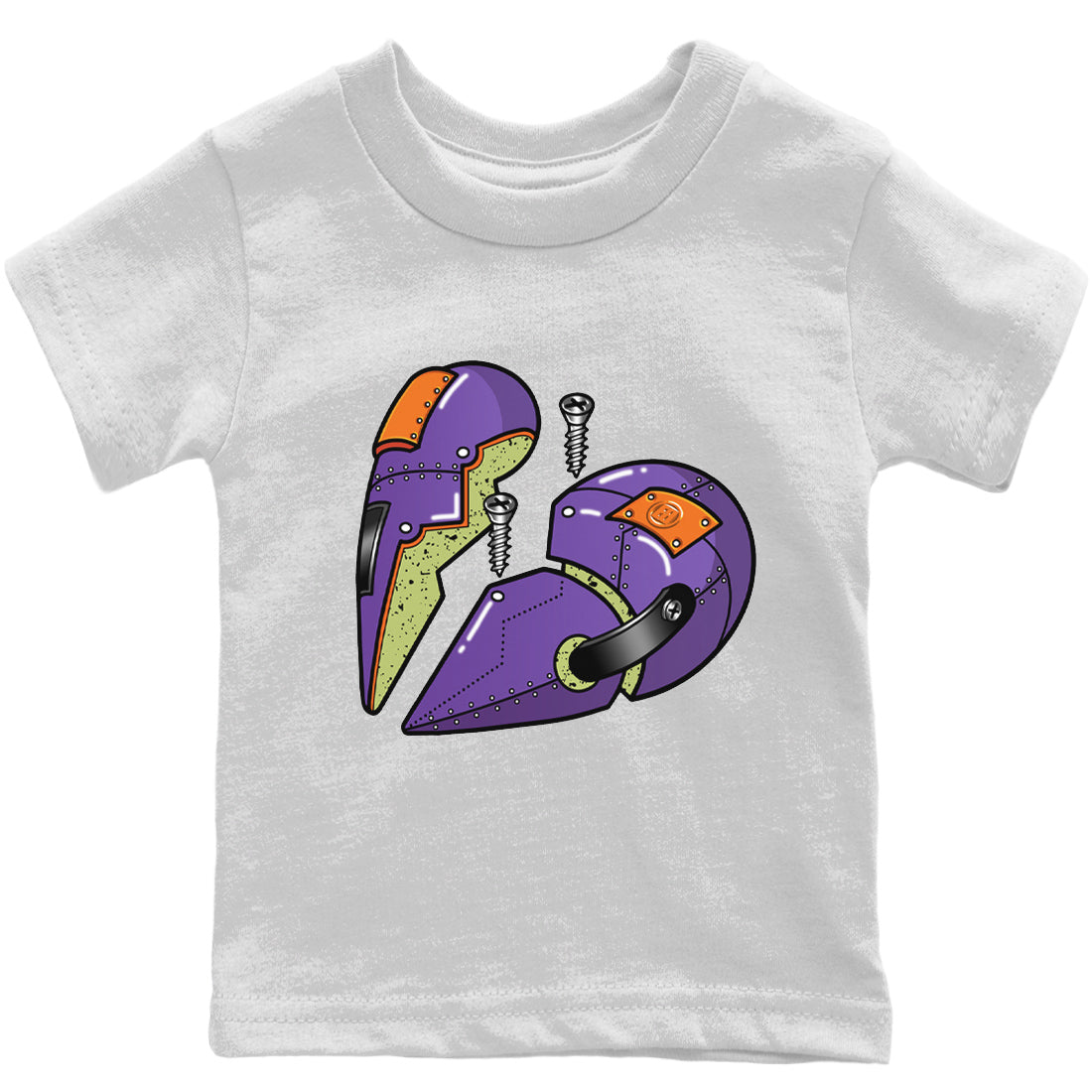 Metal Heart Kids Tops - Air Jordan 4 Canyon Purple