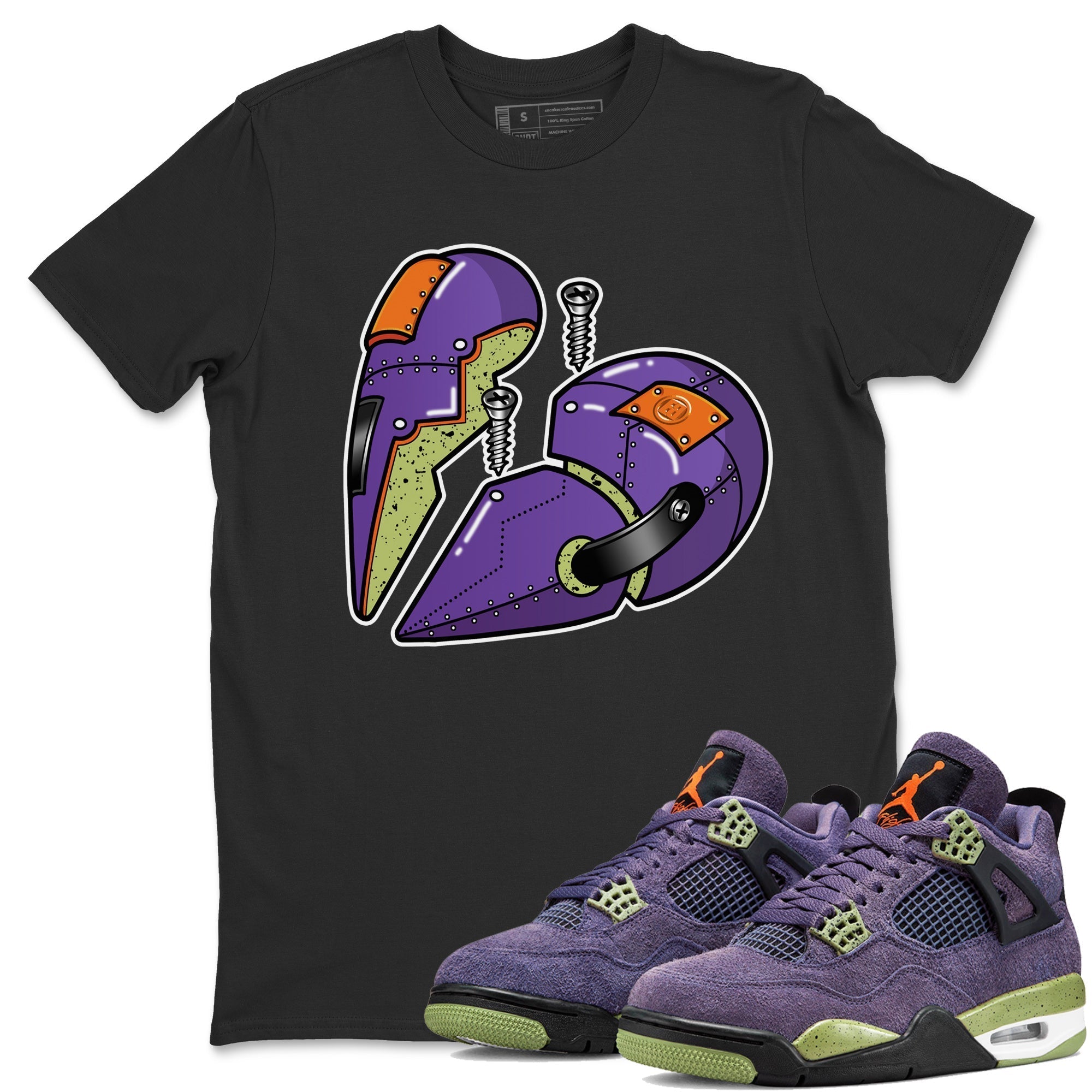 Metal Heart Unisex Tops - Air Jordan 4 Canyon Purple