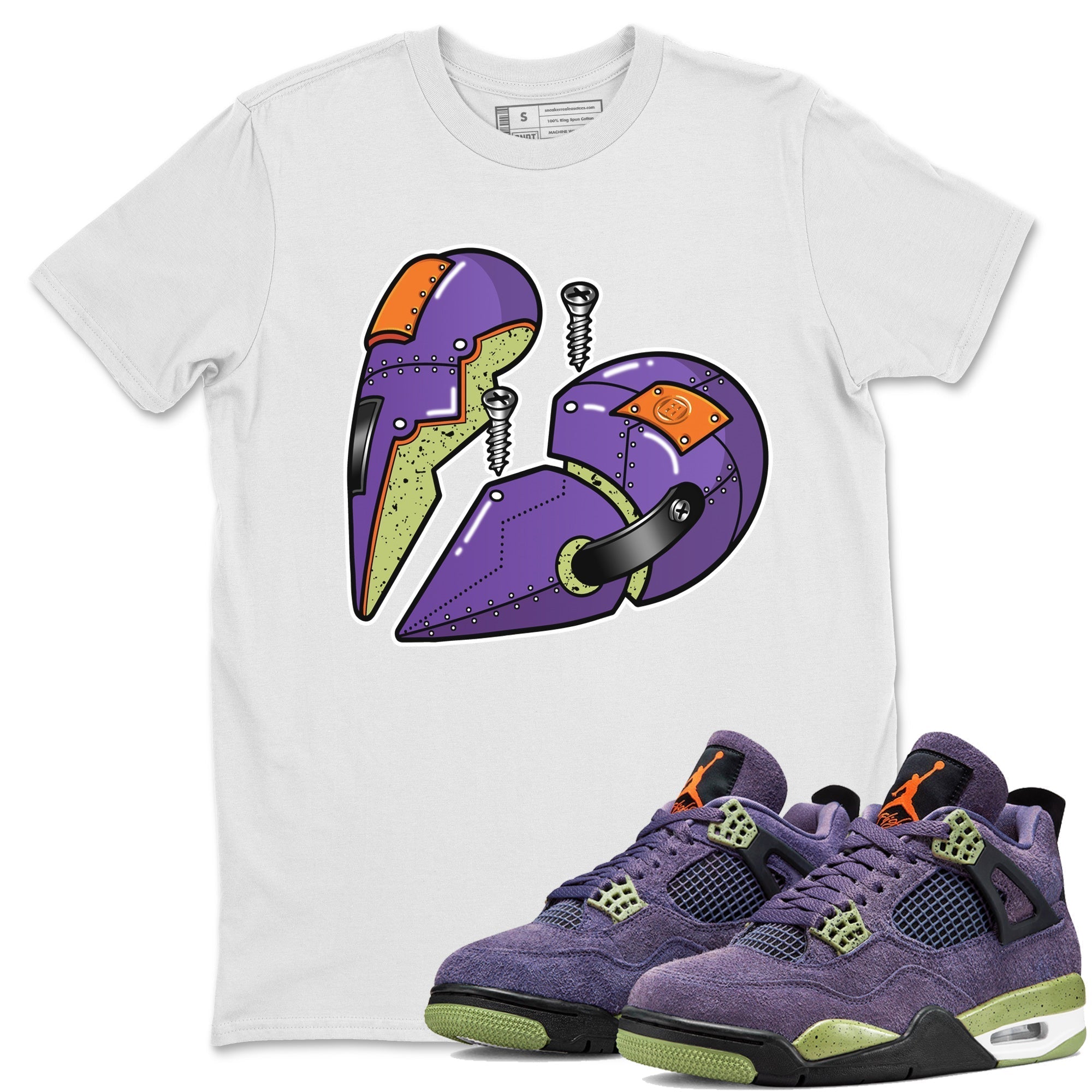 Metal Heart Unisex Tops - Air Jordan 4 Canyon Purple