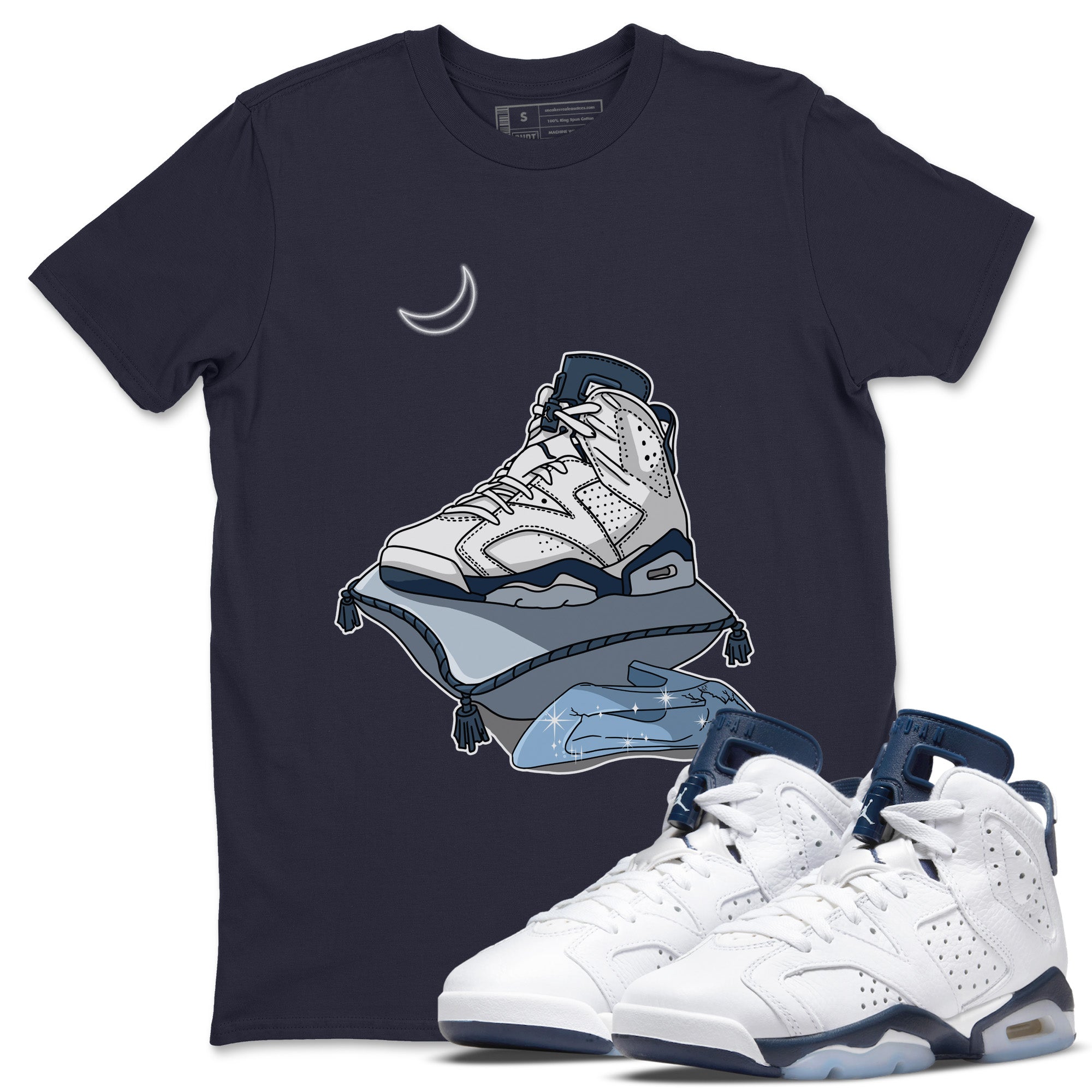 Midnight Shoes Unisex Tops - Air Jordan 6 Midnight Navy