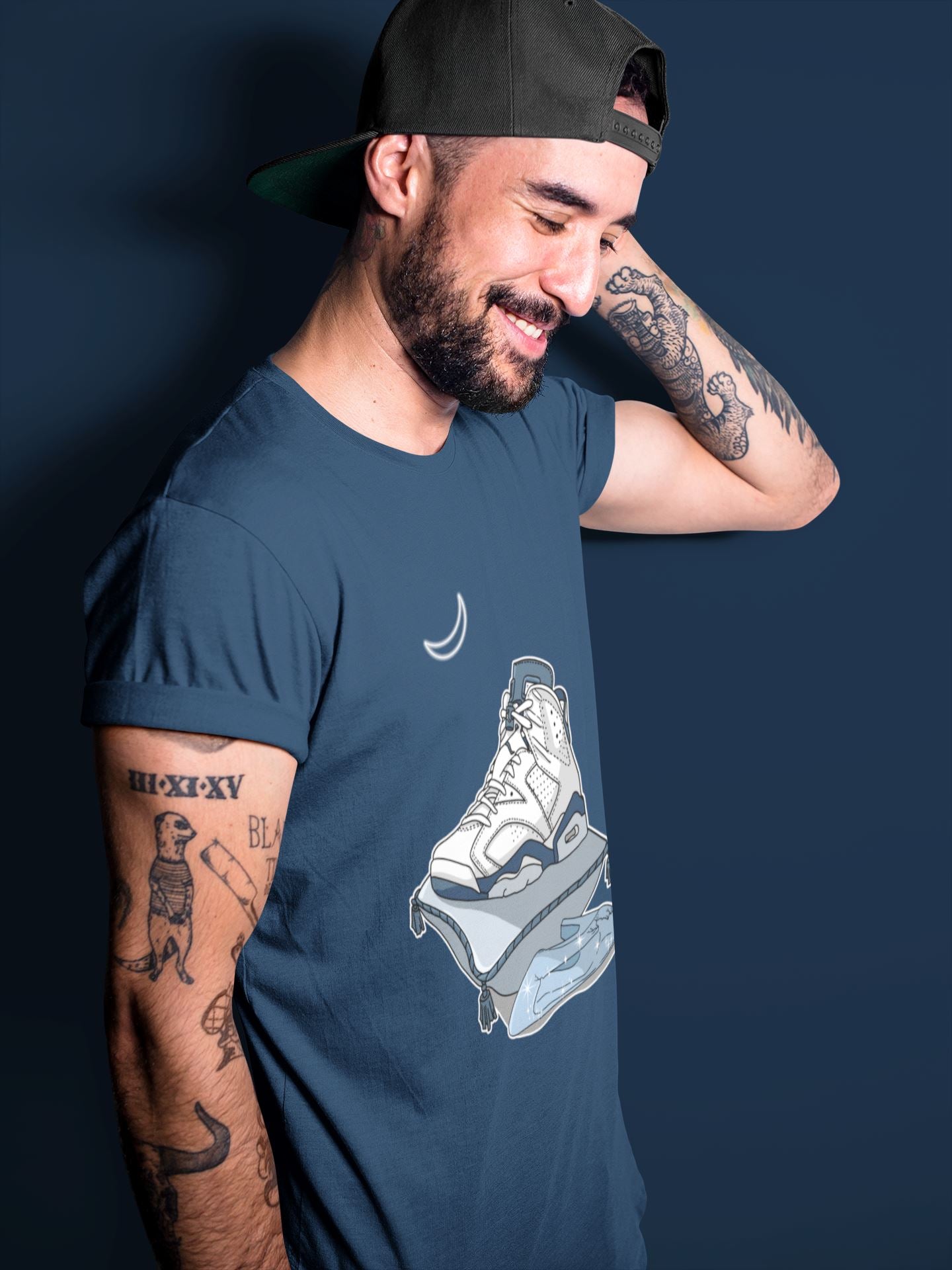 Midnight Shoes Unisex Tops - Air Jordan 6 Midnight Navy