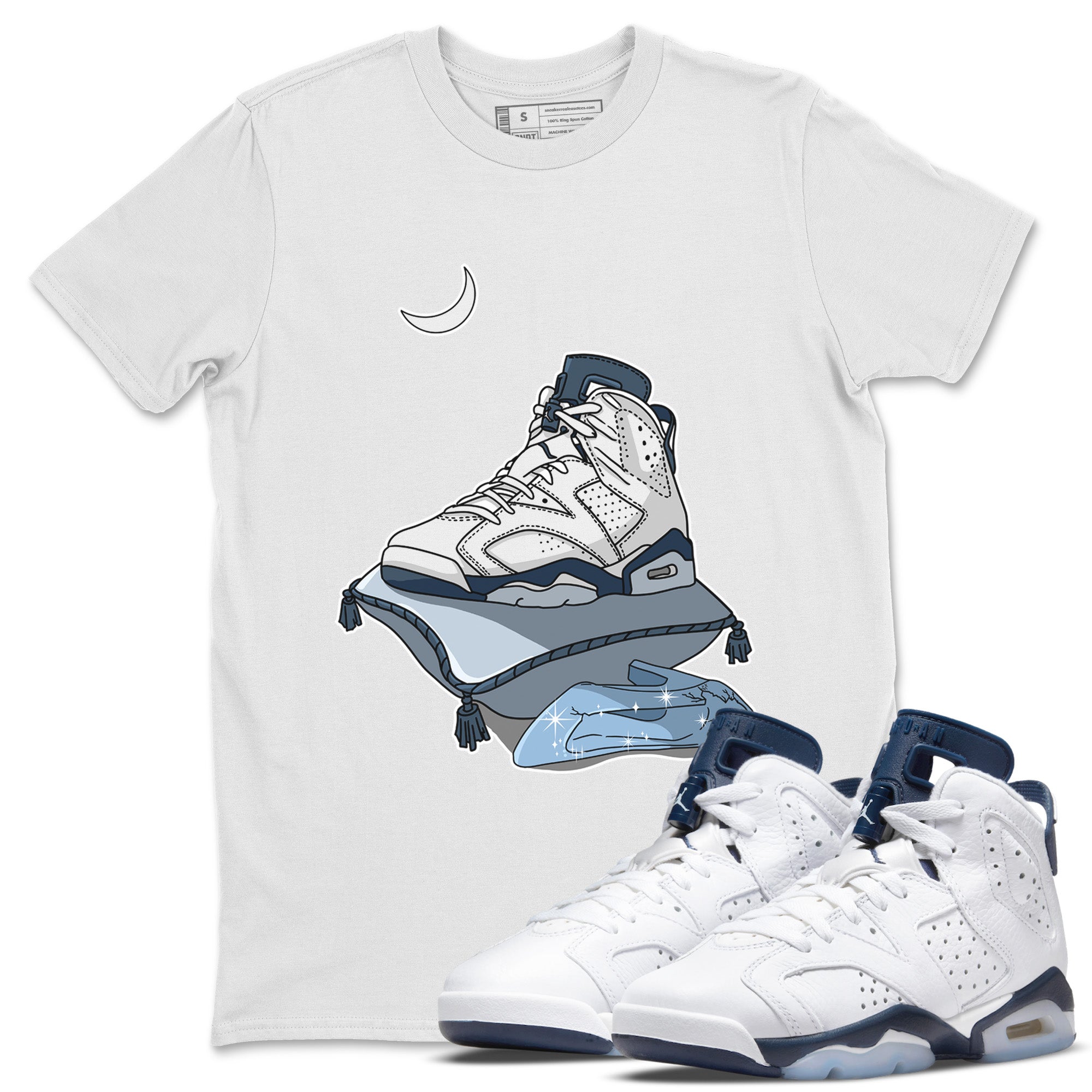 Midnight Shoes Unisex Tops - Air Jordan 6 Midnight Navy